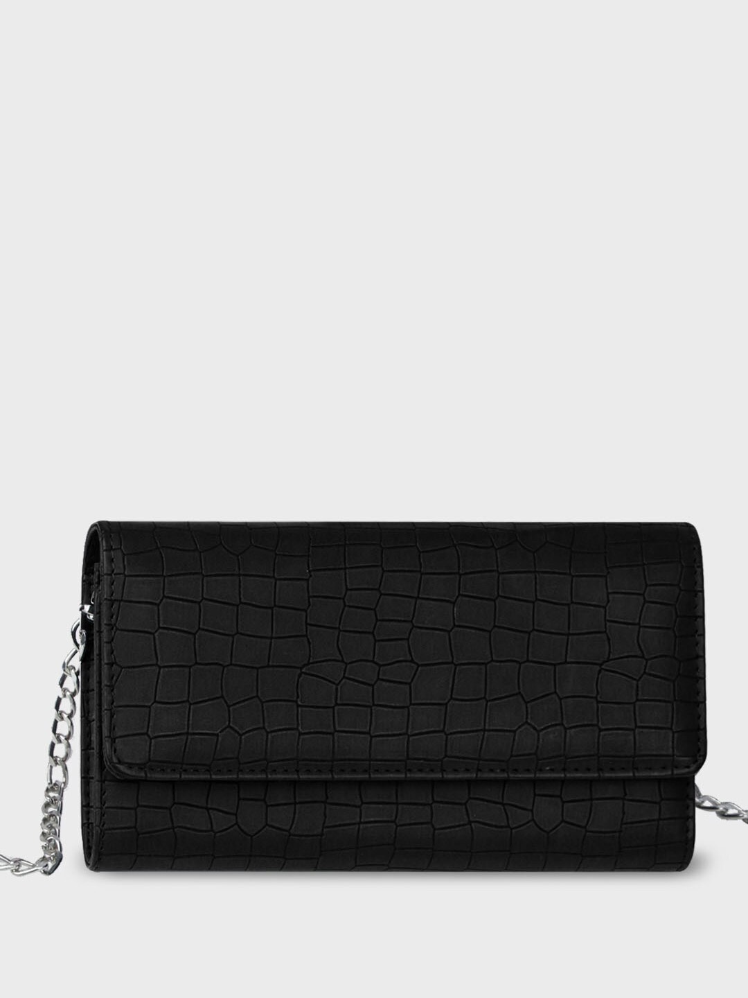 

The Wallet Store Animal Textured Structured Sling Bag, Black