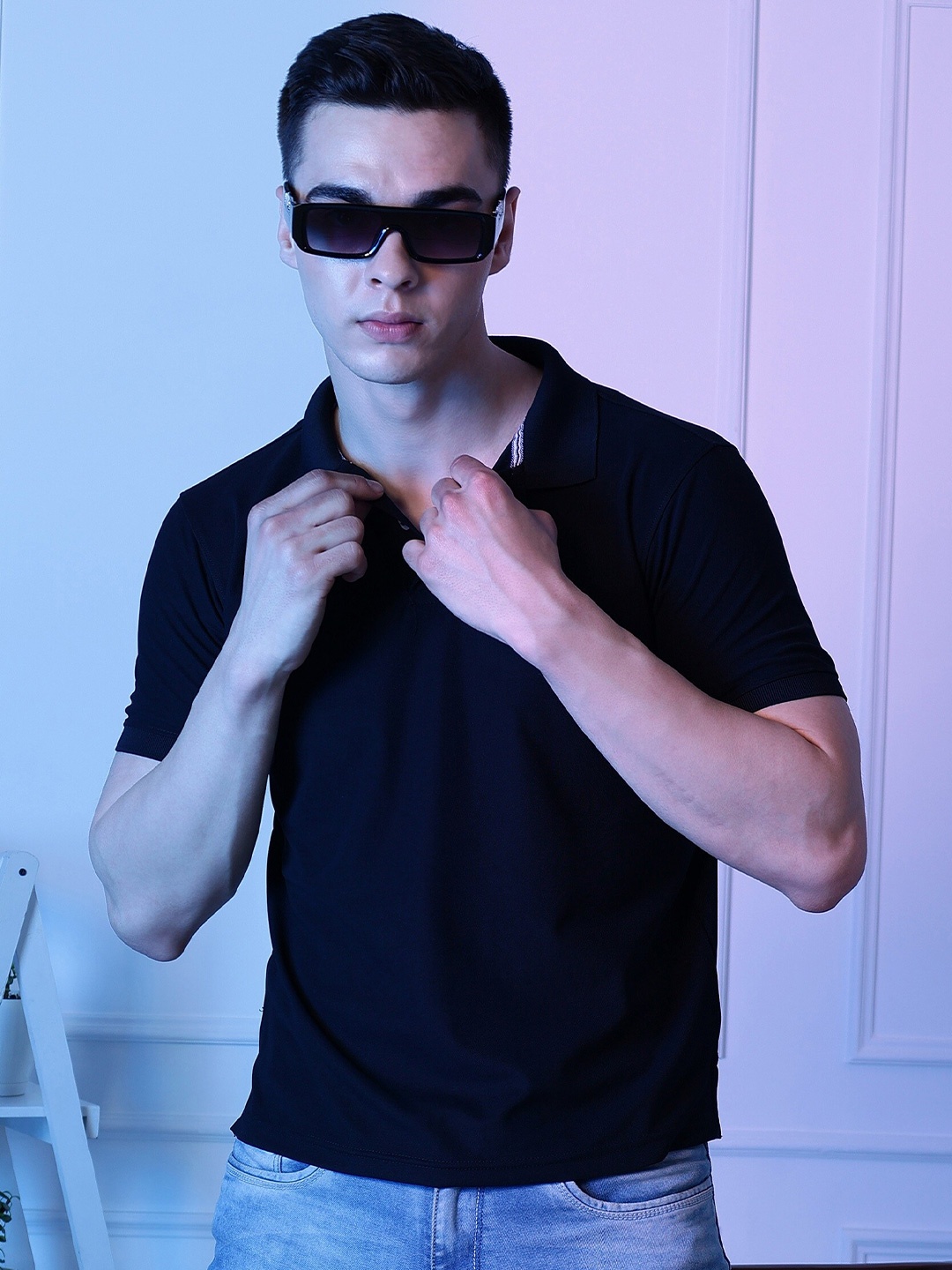 

PockMAN Comfort Polo Collar Bio Finish T-shirt, Black