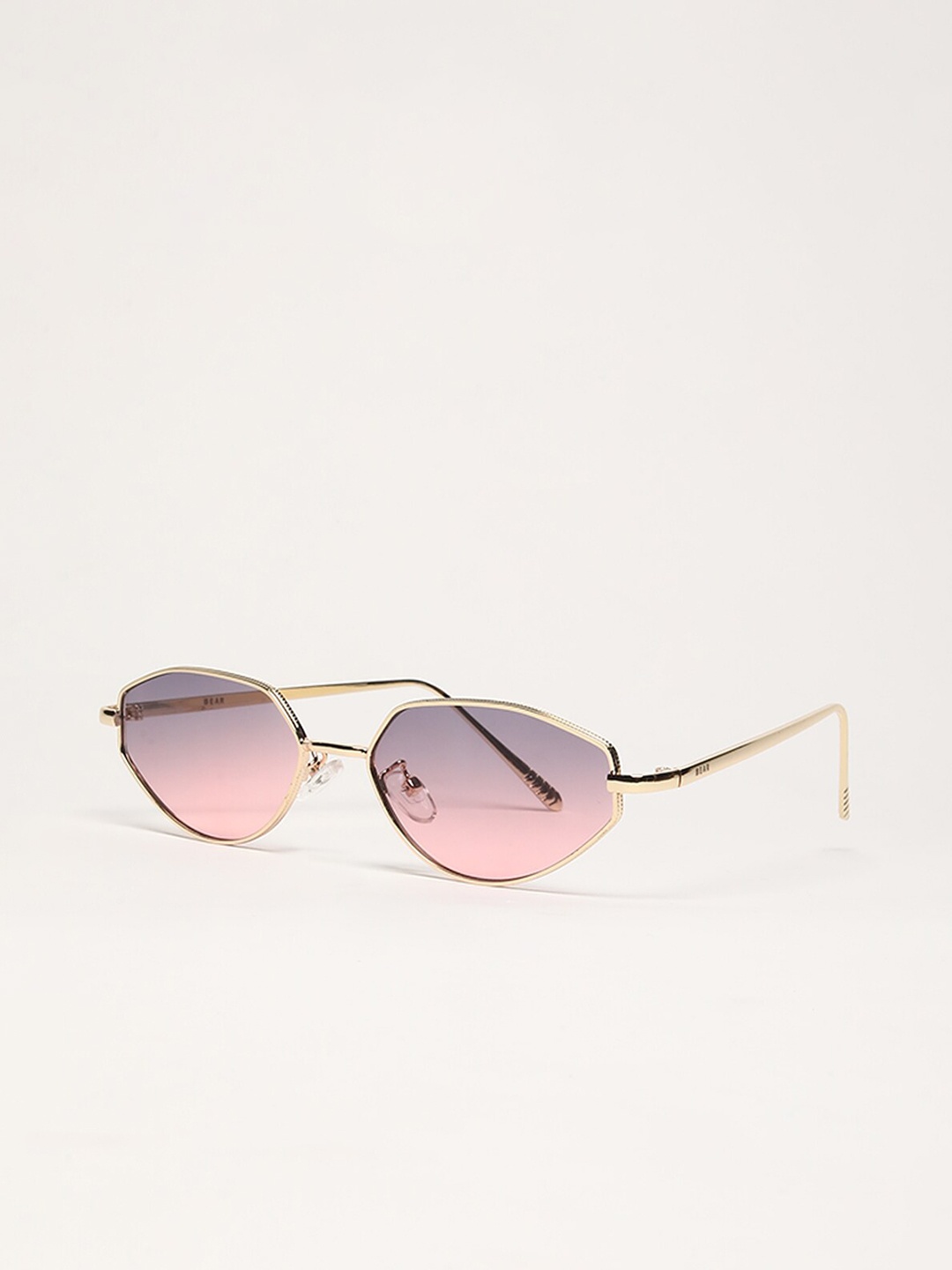 

THE BEAR HOUSE Men Cateye Sunglasses BSG-ROBI-GD, Pink