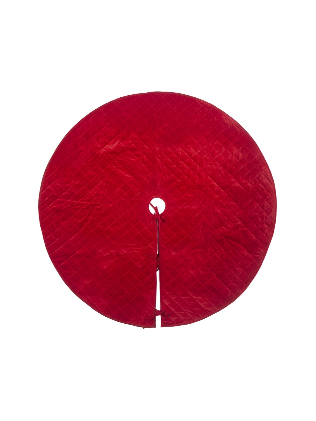 

Home Heart Red Quilted Round Christmas Tree Skirt