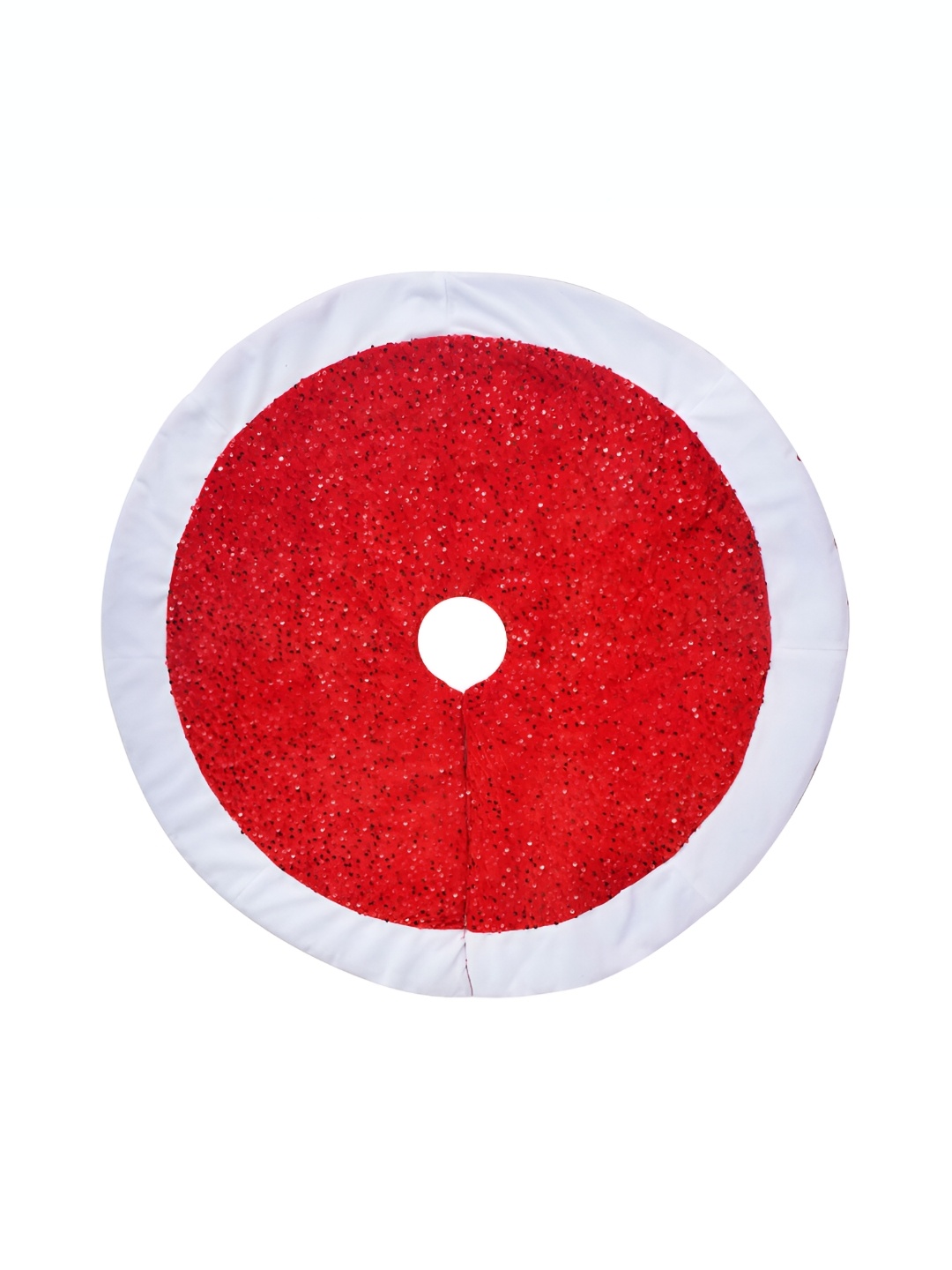 

Home Heart Red & White Sequined Round Christmas Tree Skirt