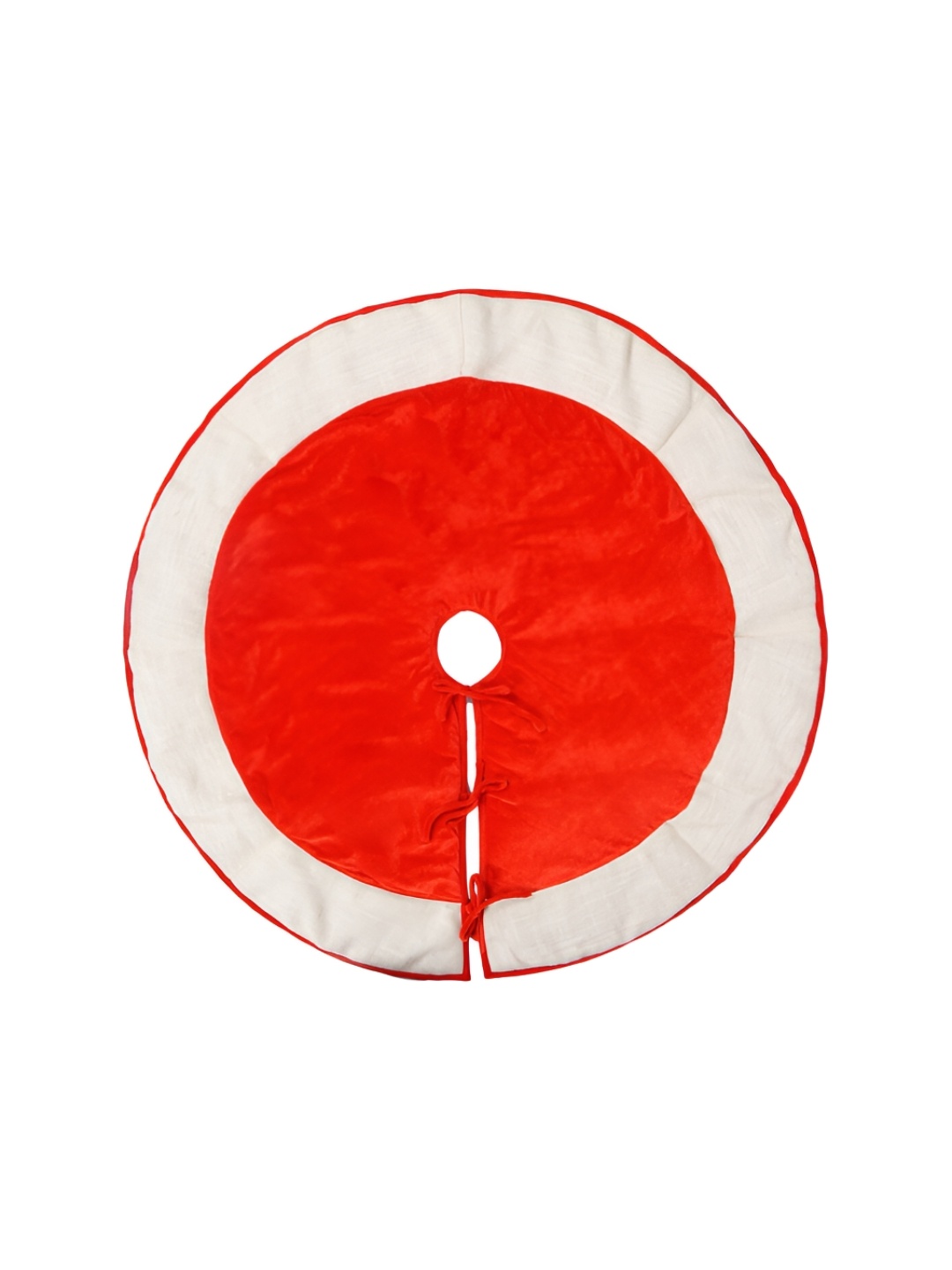 

Home Heart Red & White Round Double Layered Christmas Tree Skirt Festive Decor