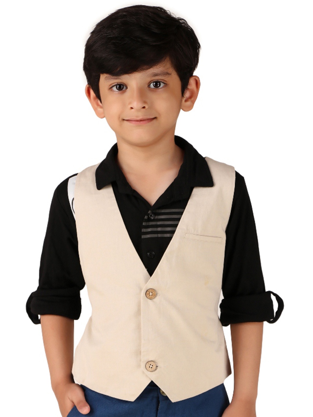 

Miyo Boys Waist Coat, Beige