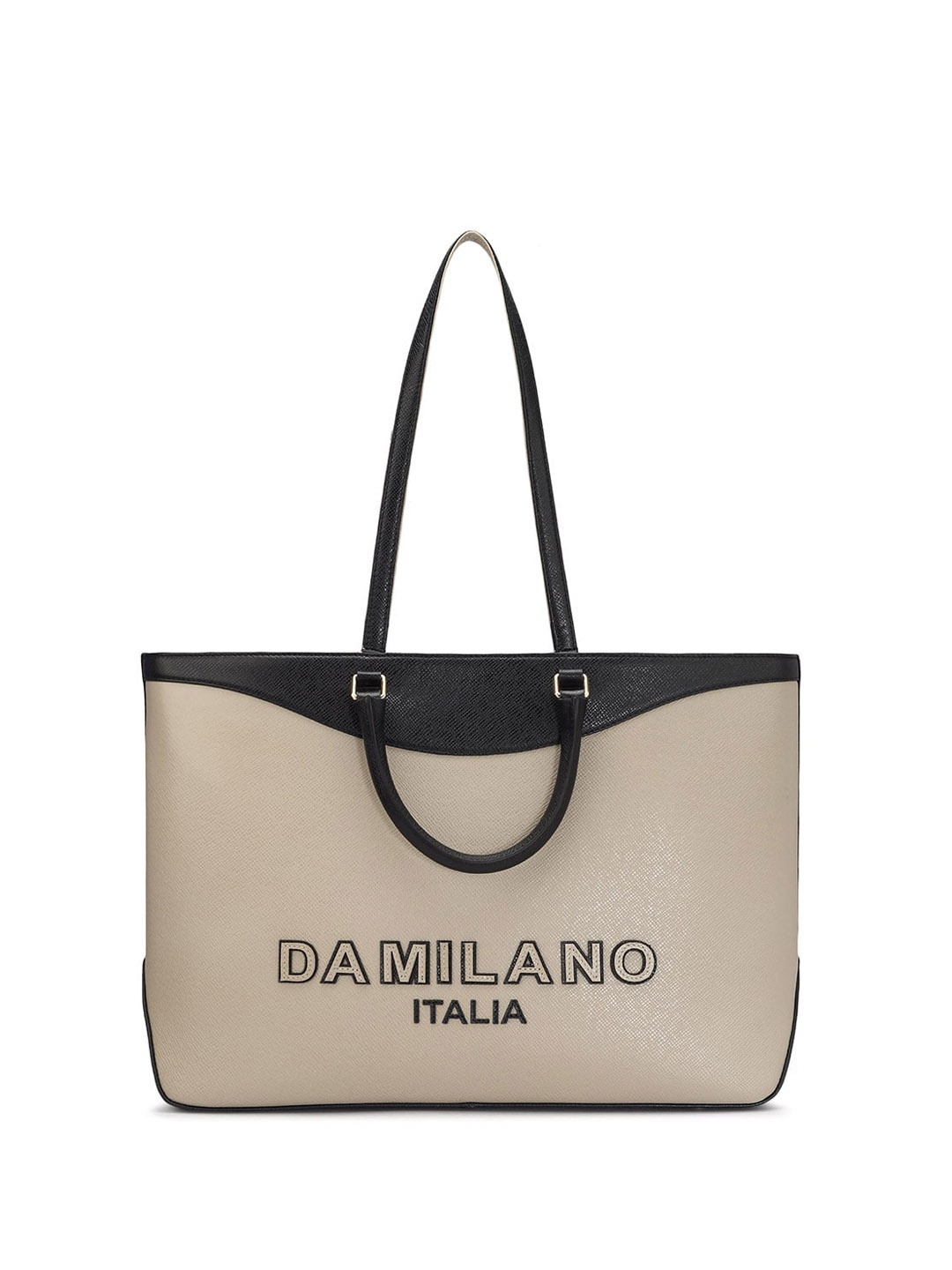 

Da Milano Printed Leather Shoulder Bag, Black