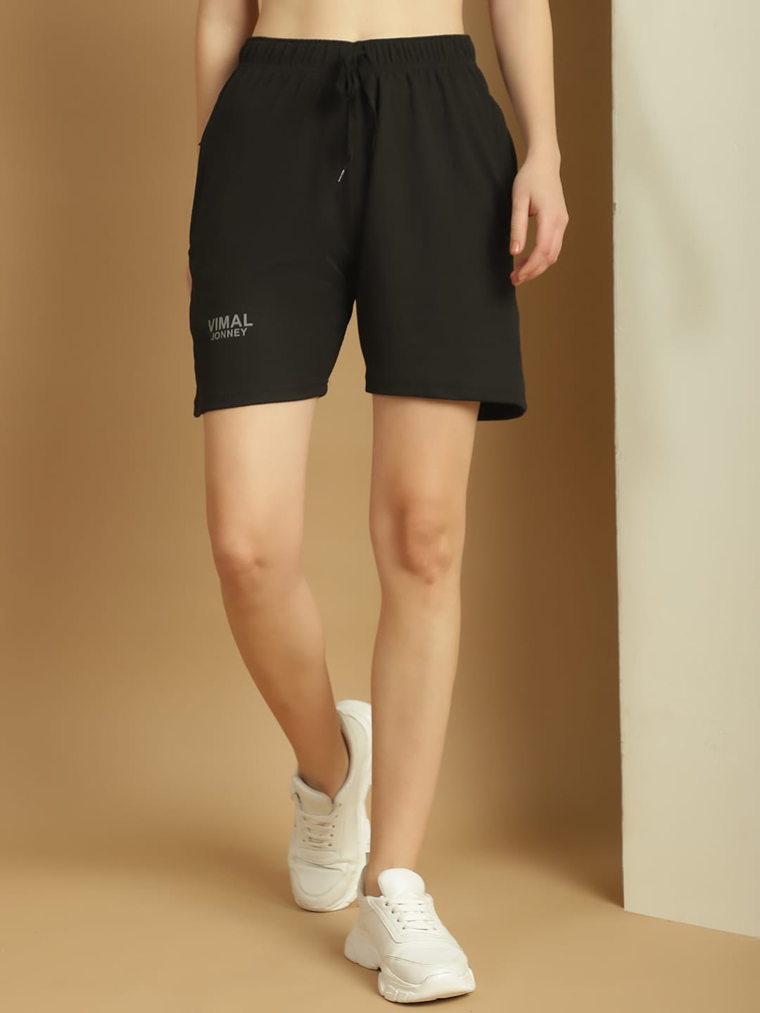 MACK JONNEY Women Training or Gym Sports Shorts, Black
