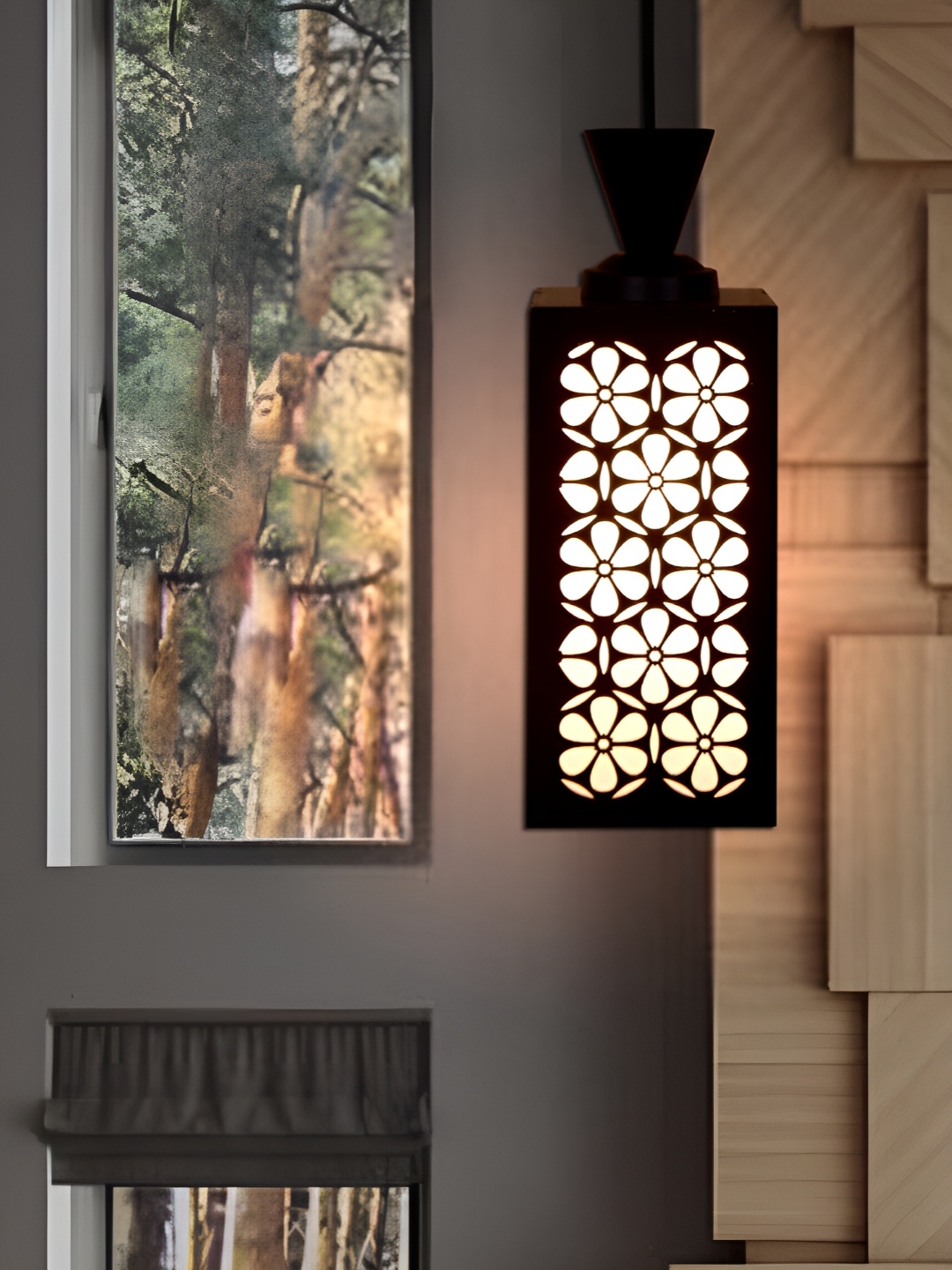 

1ST TIME Brown 4 Pieces Textured Traditional Ceiling Lamp