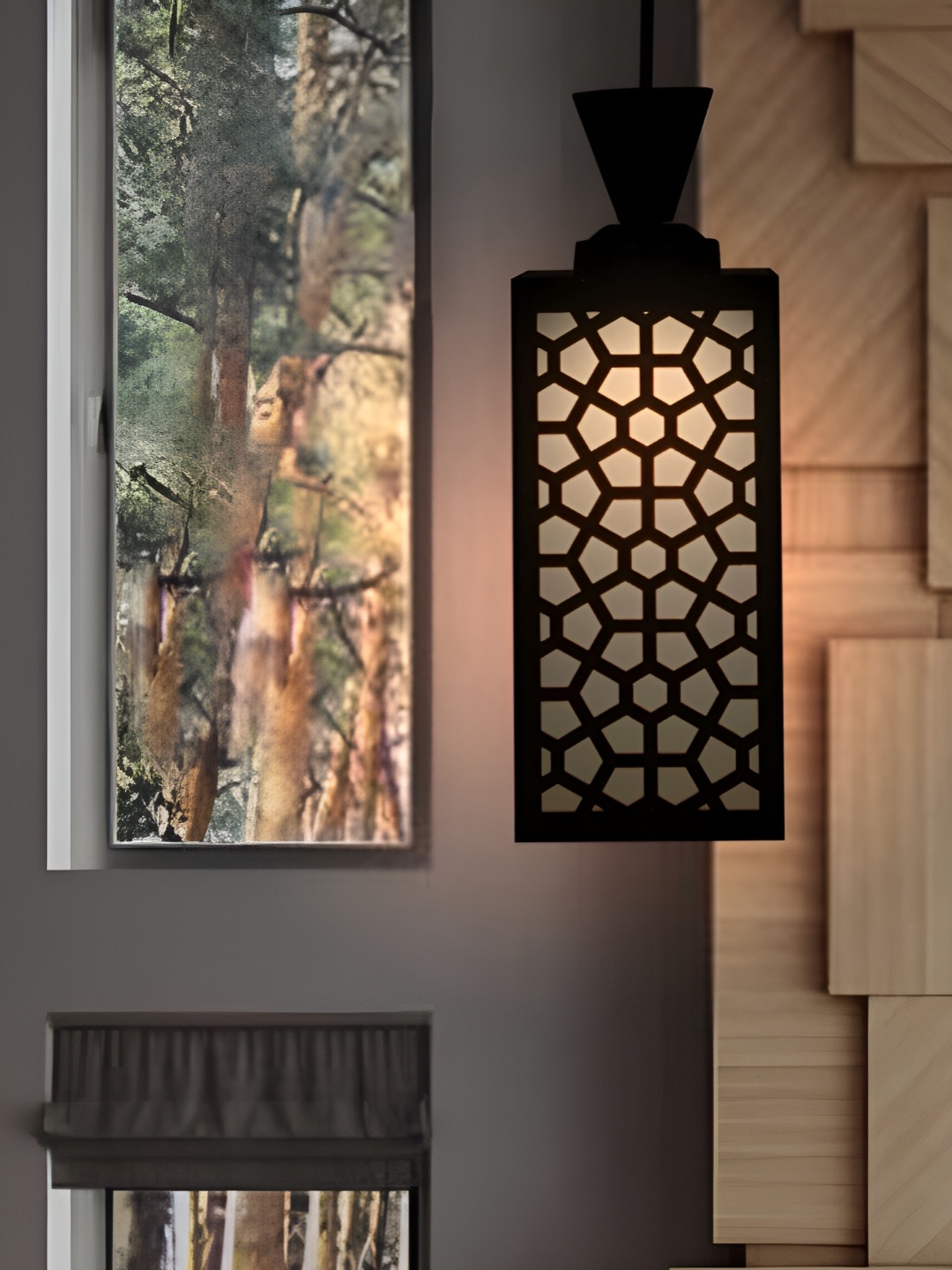 

1ST TIME Brown Textured Traditional Ceiling Lamp