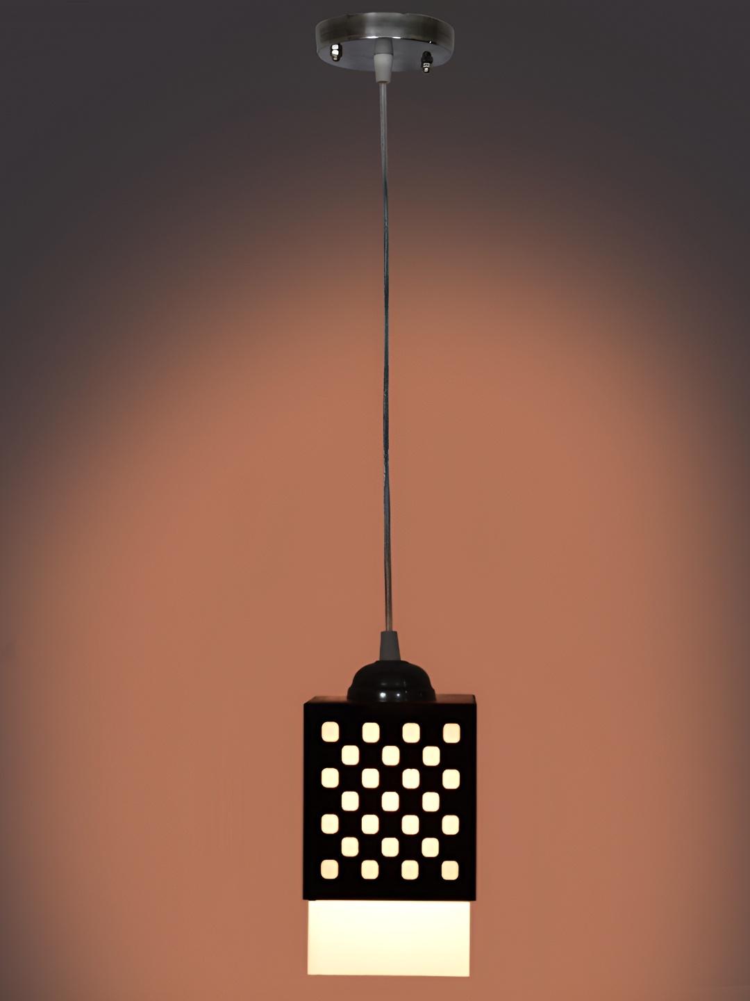 

1ST TIME Brown Textured Wooden Contemporary Ceiling Lamp