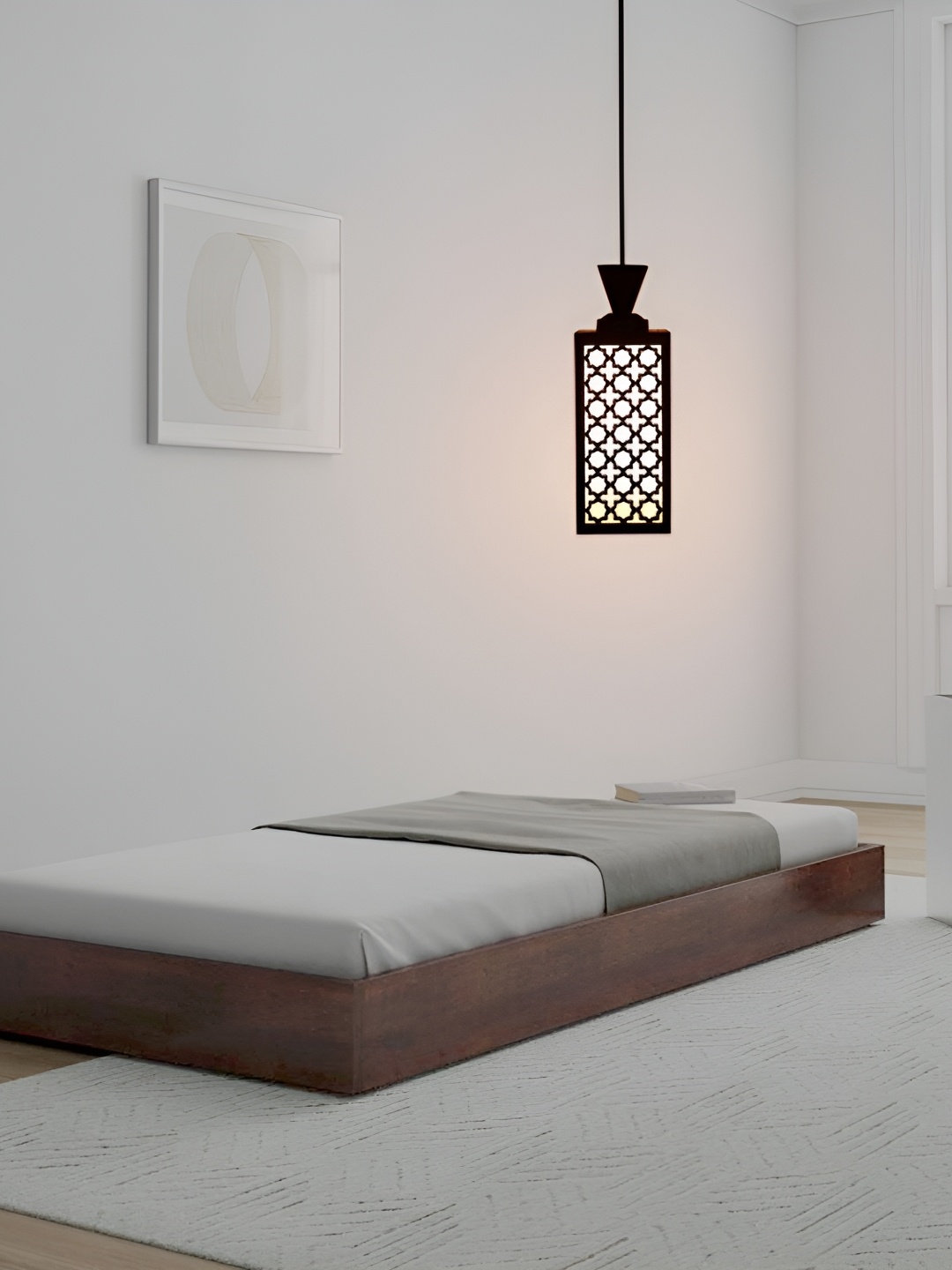 

1ST TIME Brown Textured Wooden Traditional Ceiling Lamp