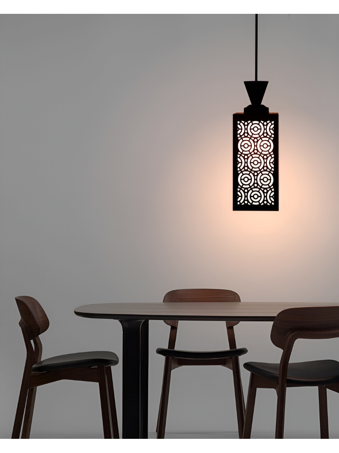 

1ST TIME Brown Textured Wooden Traditional Ceiling Lamp