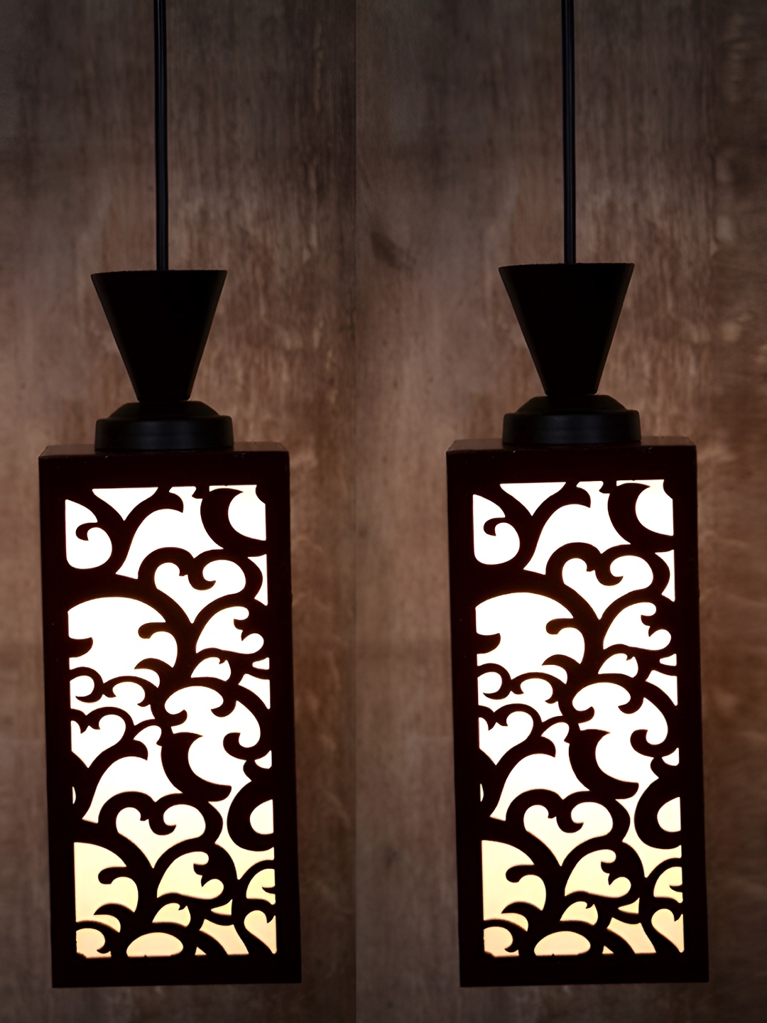 

1ST TIME Black 2 Pieces Textured Traditional Ceiling Lamp