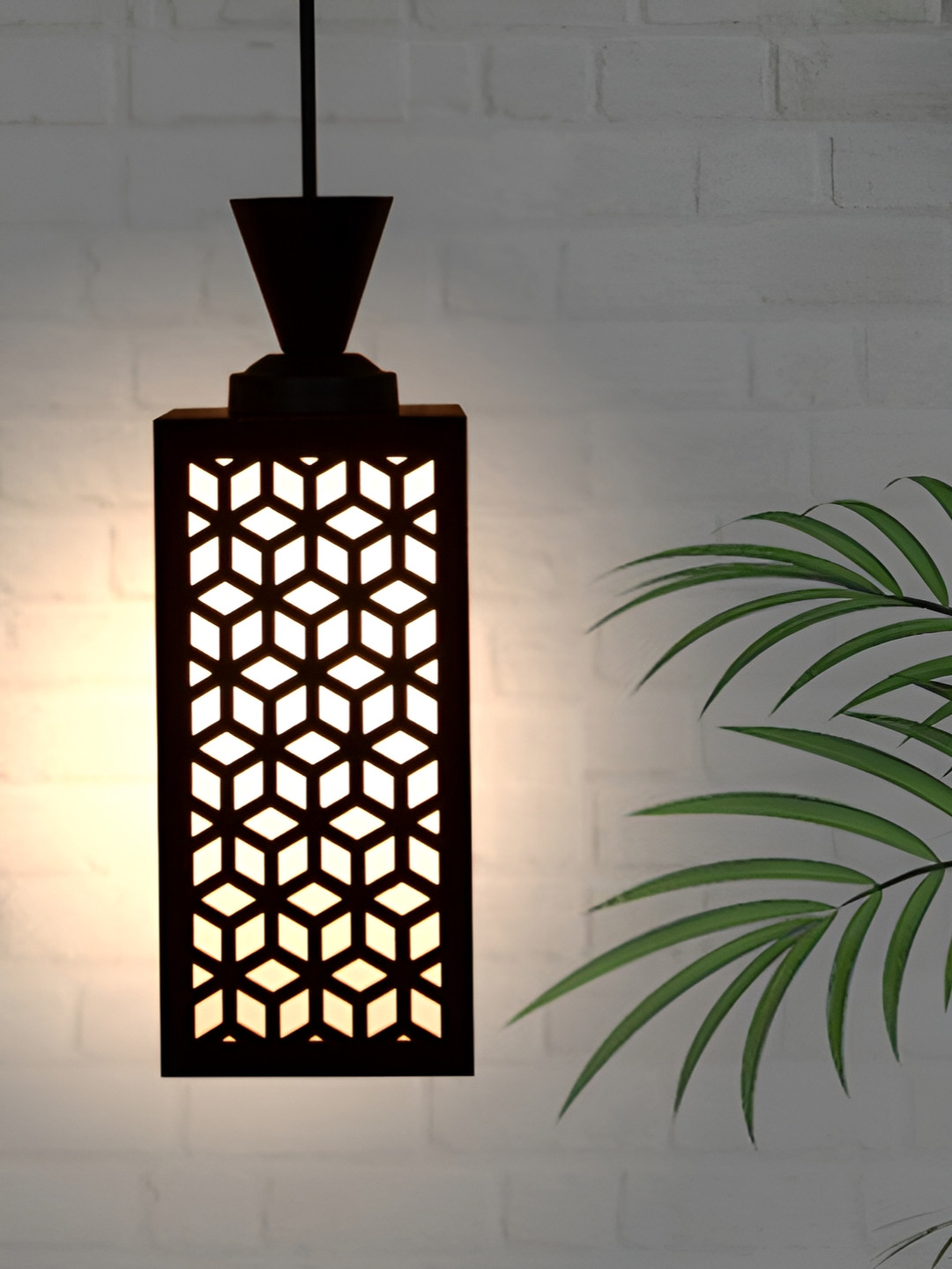 

1ST TIME Brown & White Textured Traditional Ceiling Lamp