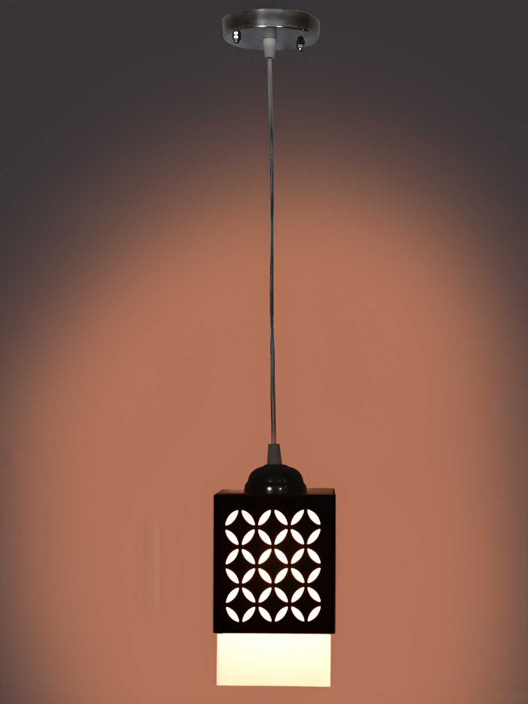 

1ST TIME Brown Textured Wooden Traditional Ceiling Lamp