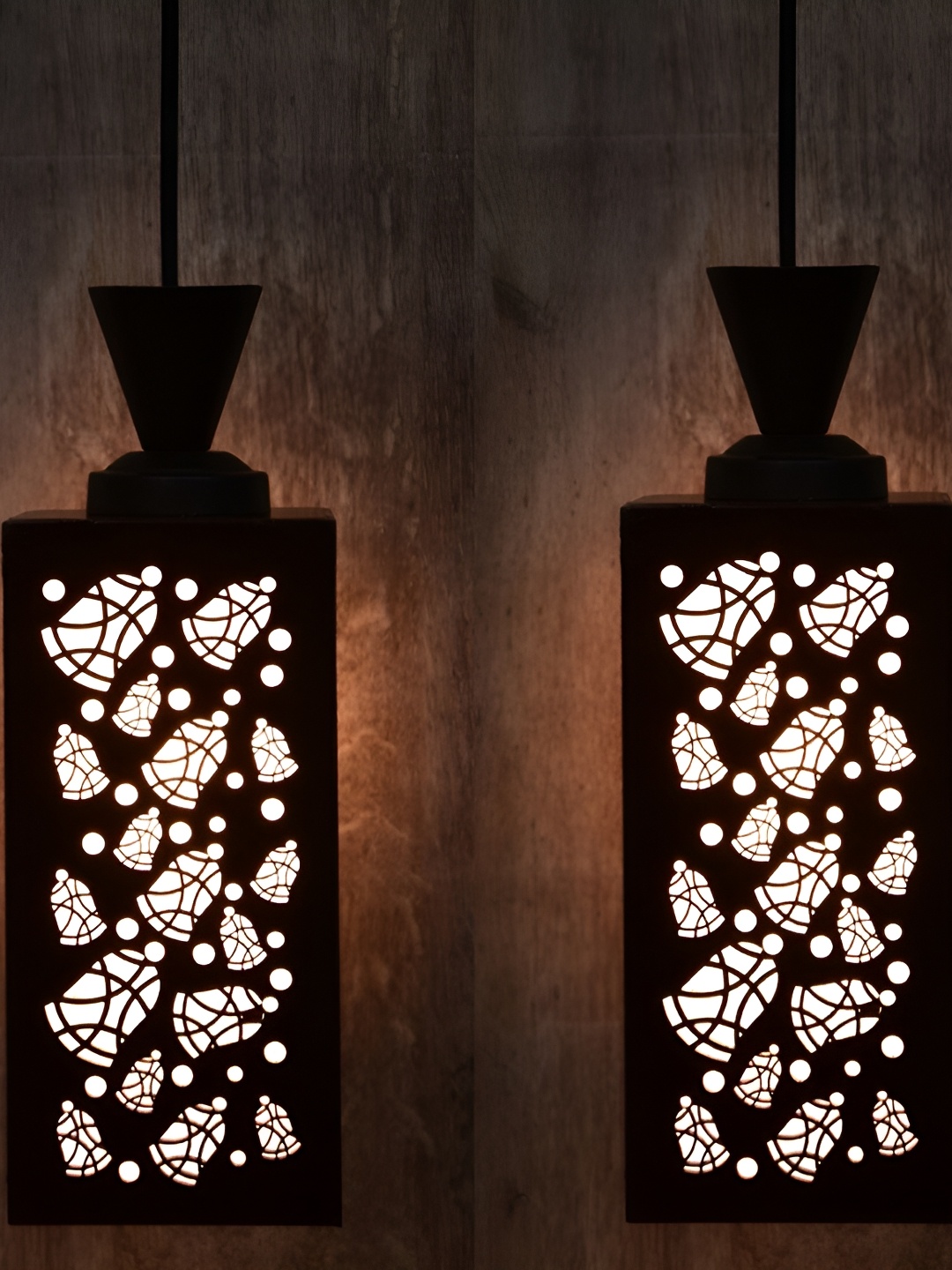 

1ST TIME Brown 2 Pieces Textured Traditional Ceiling Lamp