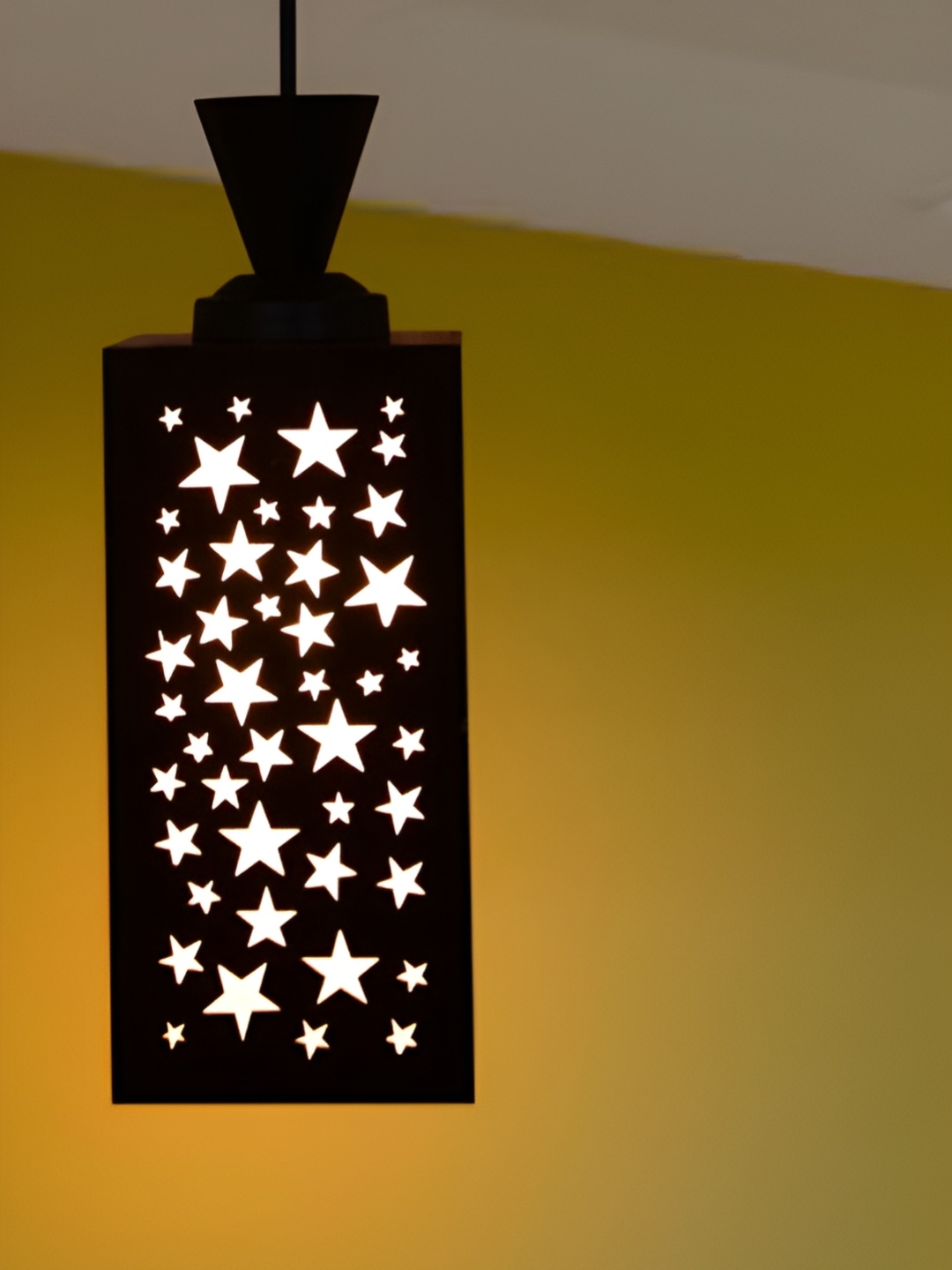 

1ST TIME Brown & White Textured Wooden Contemporary Ceiling Lamps