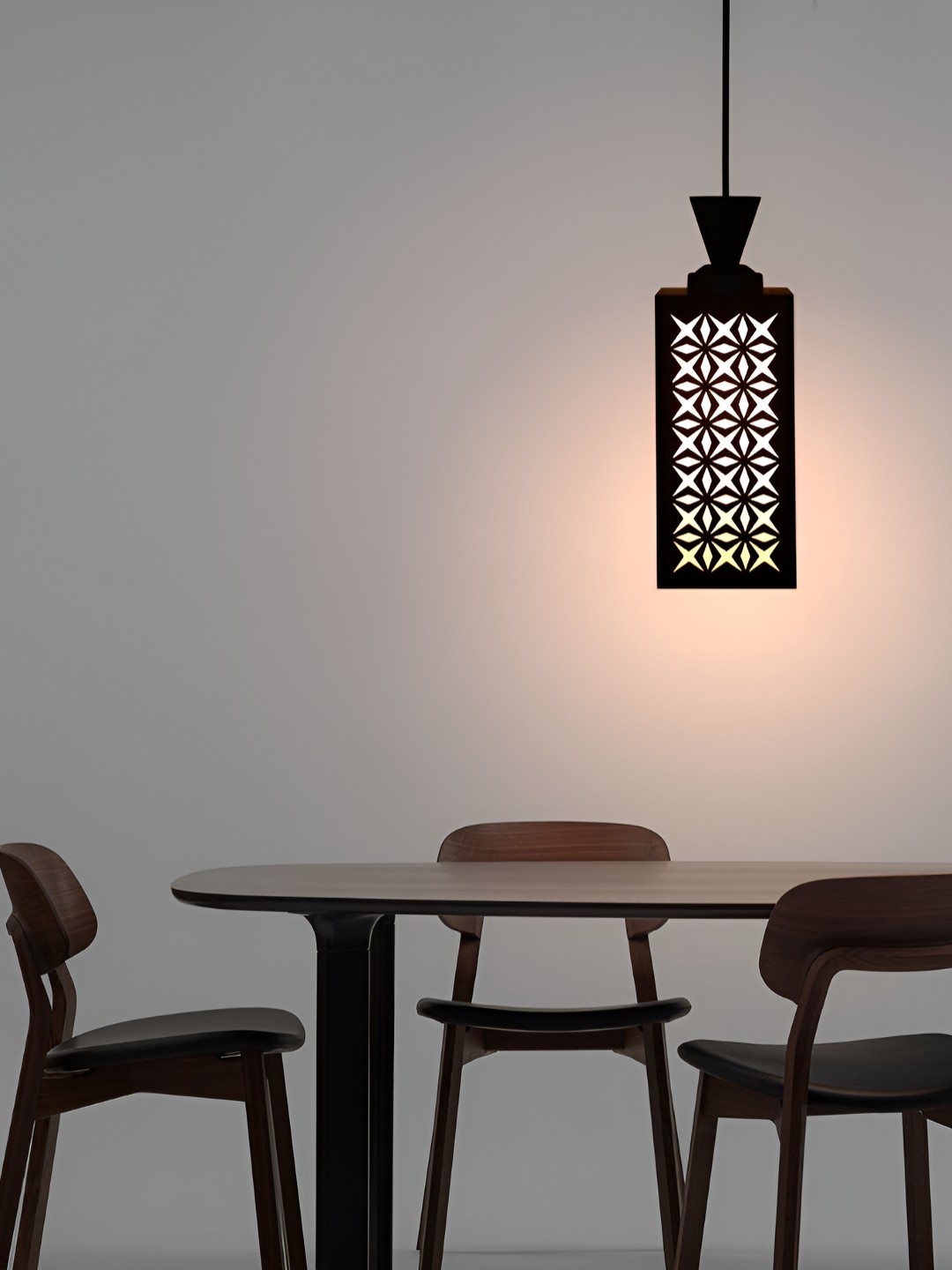 

1ST TIME Brown Textured Traditional Wooden Ceiling Lamp
