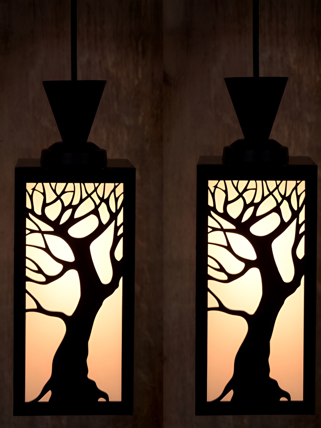 

1ST TIME Brown 2 Pieces Textured Traditional Ceiling Lamp