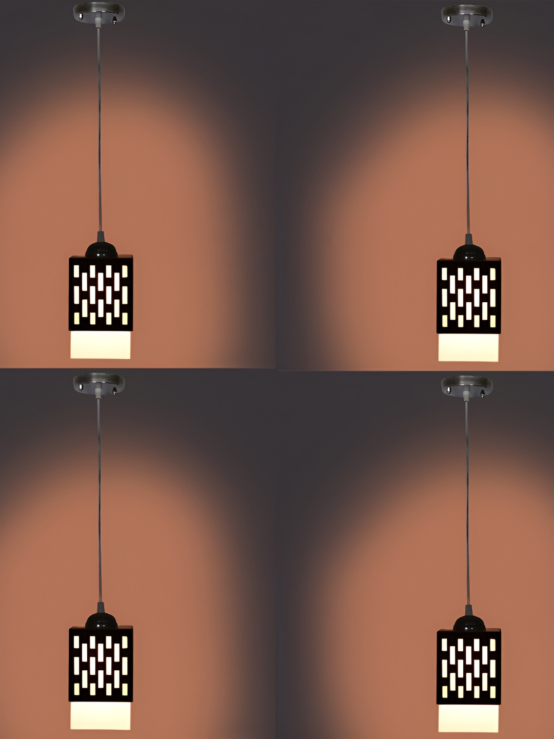 

1ST TIME Brown 4 Pcs Textured Traditional Ceiling Lamp