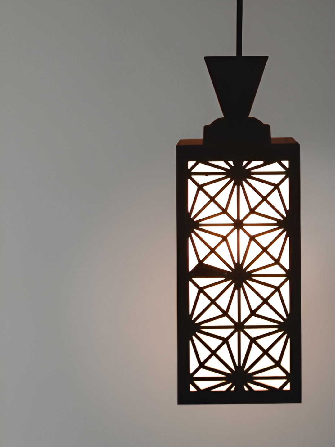 

1ST TIME Brown Textured Contemporary Wooden Ceiling Lamp