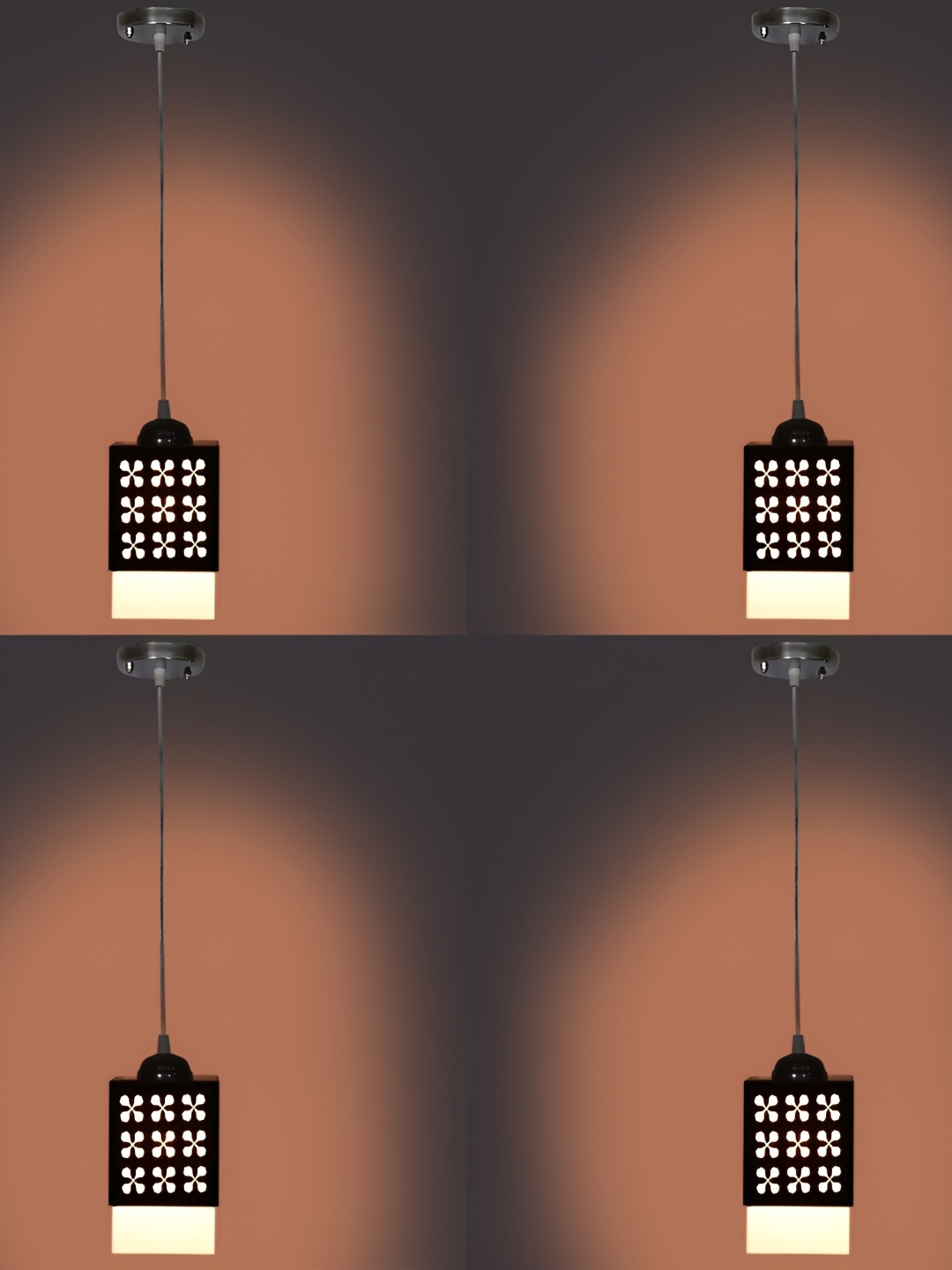 

1ST TIME Brown 4 Pieces Textured Traditional Ceiling Lamp