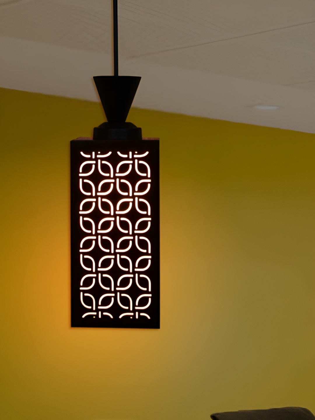 

1ST TIME Brown Textured Contemporary Wooden Ceiling Lamp
