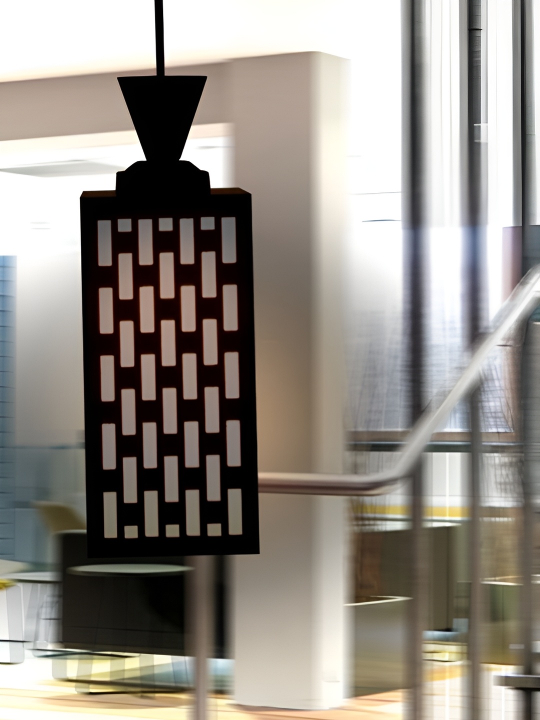 

1ST TIME Brown & White Textured Wooden Traditional Ceiling Lamp