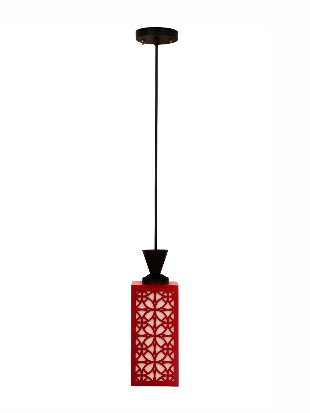 

1ST TIME Red Textured Wooden Traditional Ceiling Lamp