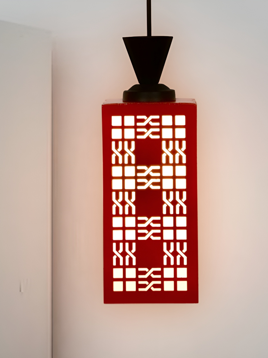 

1ST TIME Red Textured Traditional Ceiling Lamp