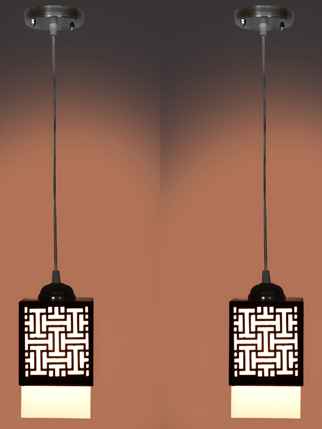 

1ST TIME Black Textured Traditional Ceiling Lamp