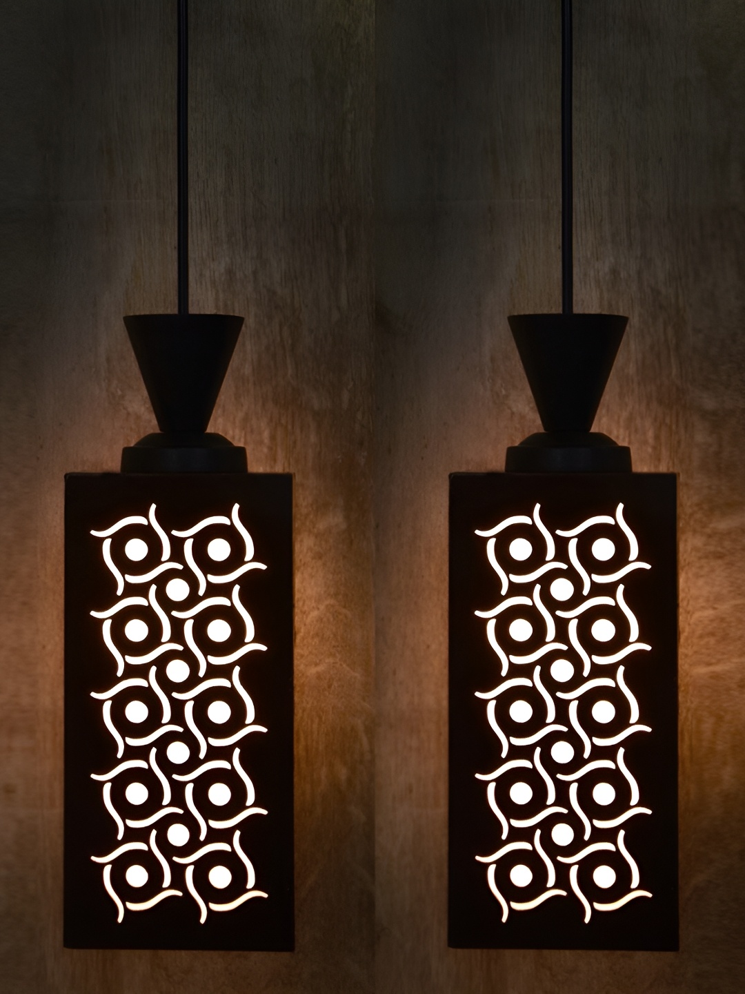 

1ST TIME Brown 2 Pieces Textured Traditional Ceiling Lamps
