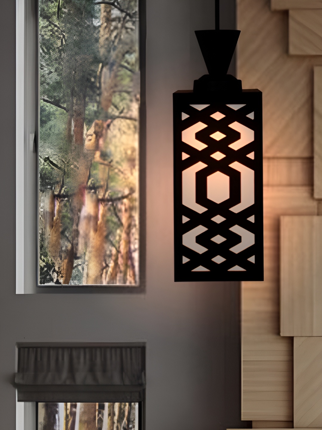 

1ST TIME Brown Textured Contemporary Ceiling Lamp
