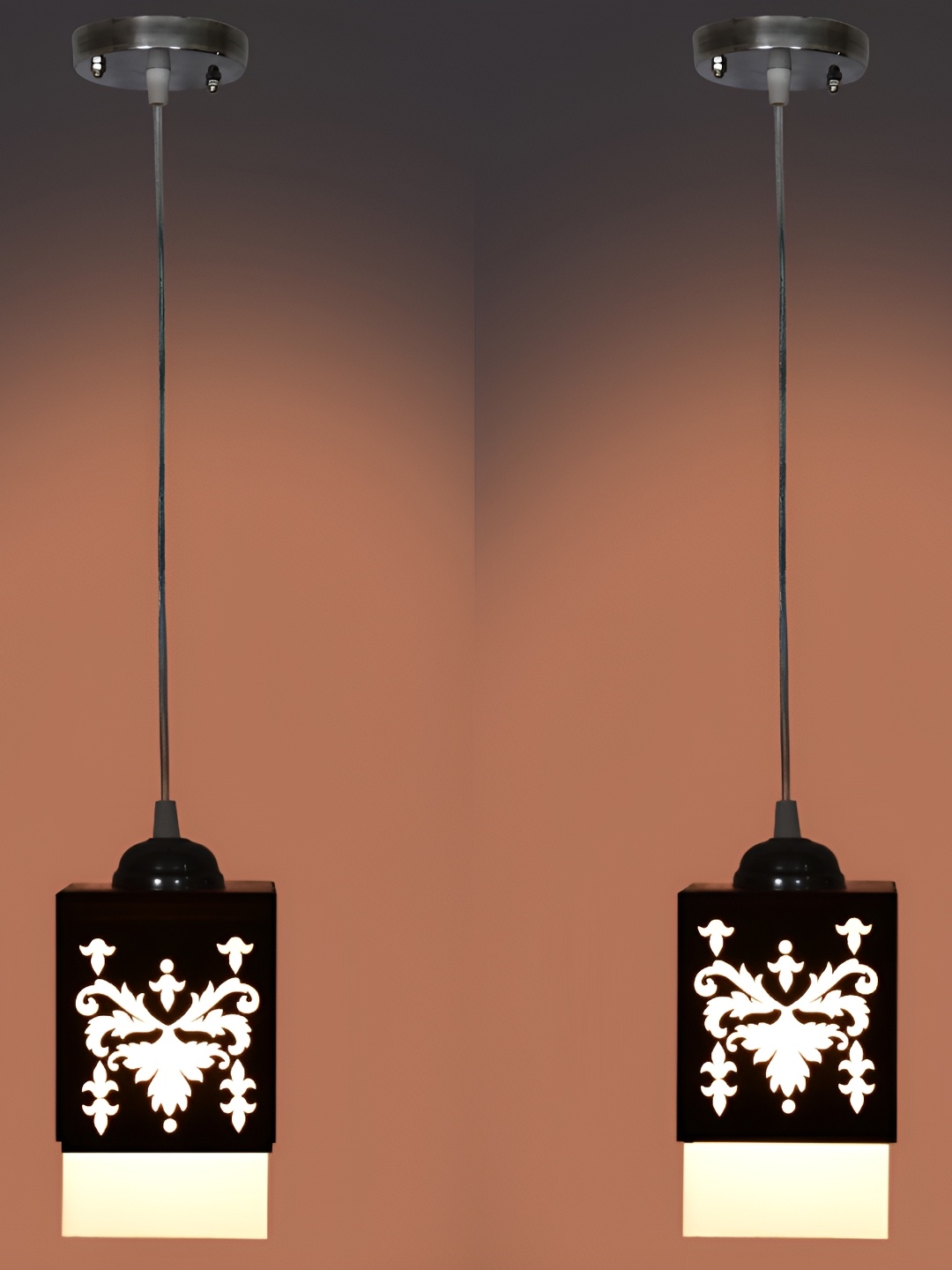 

1ST TIME Black & White 2 Pieces Textured Traditional Ceiling Lamps