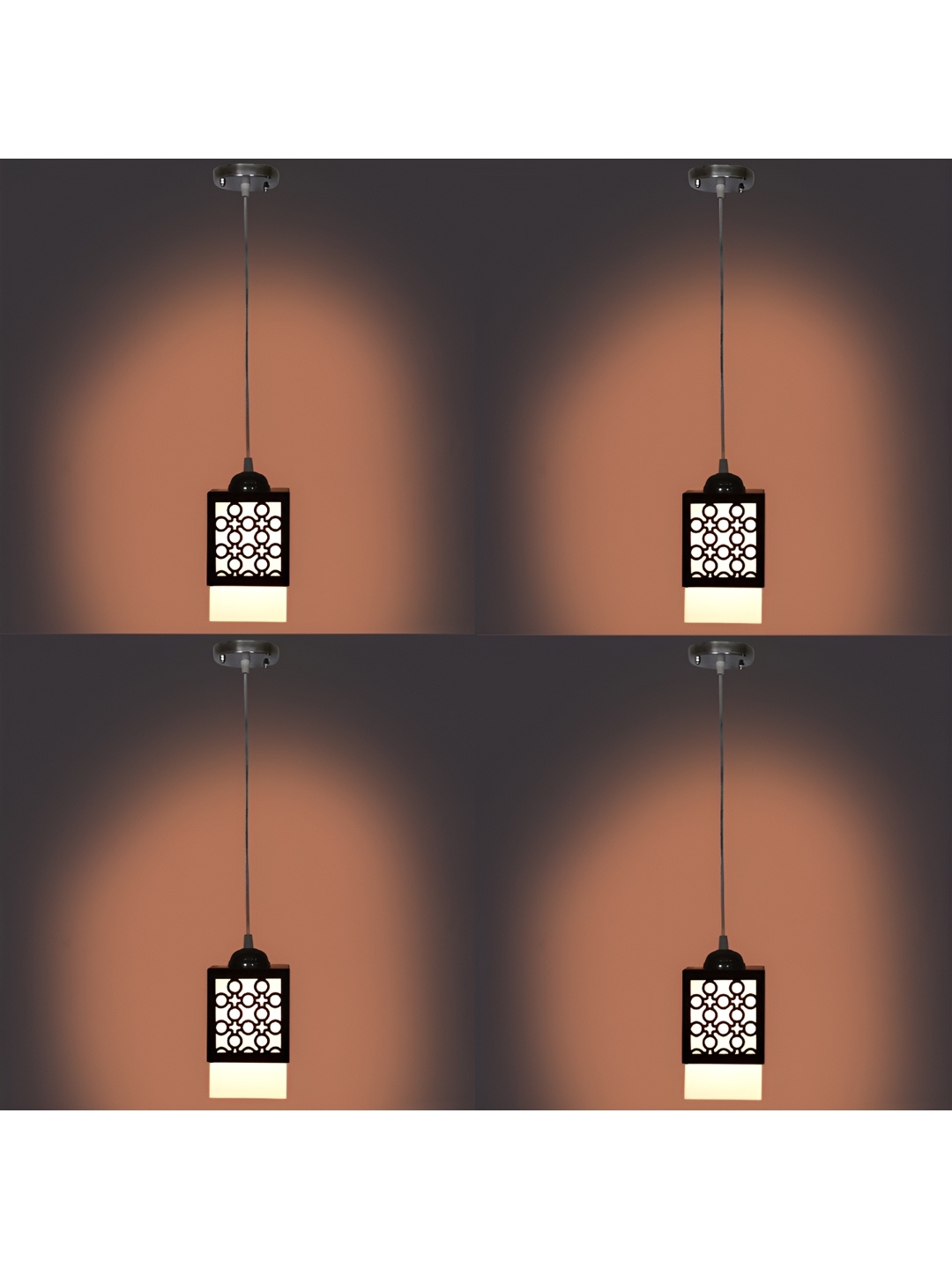 

1ST TIME Brown and White 4 Pieces Textured Traditional Ceiling Lamp