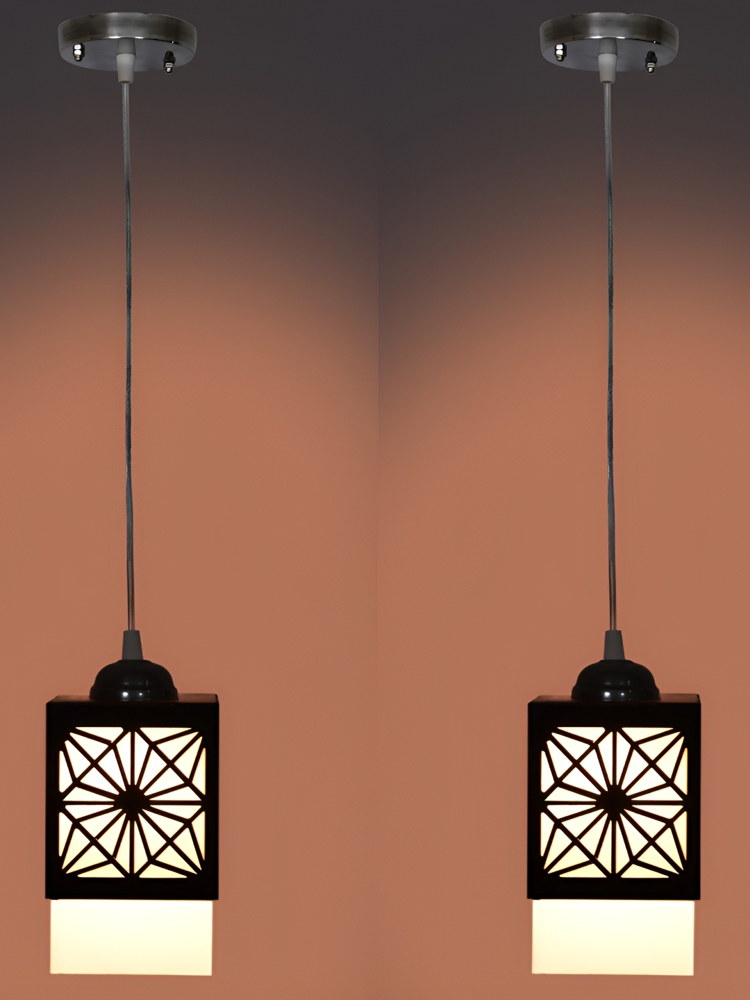 

1ST TIME Brown 2 Pieces Textured Contemporary Ceiling Lamp