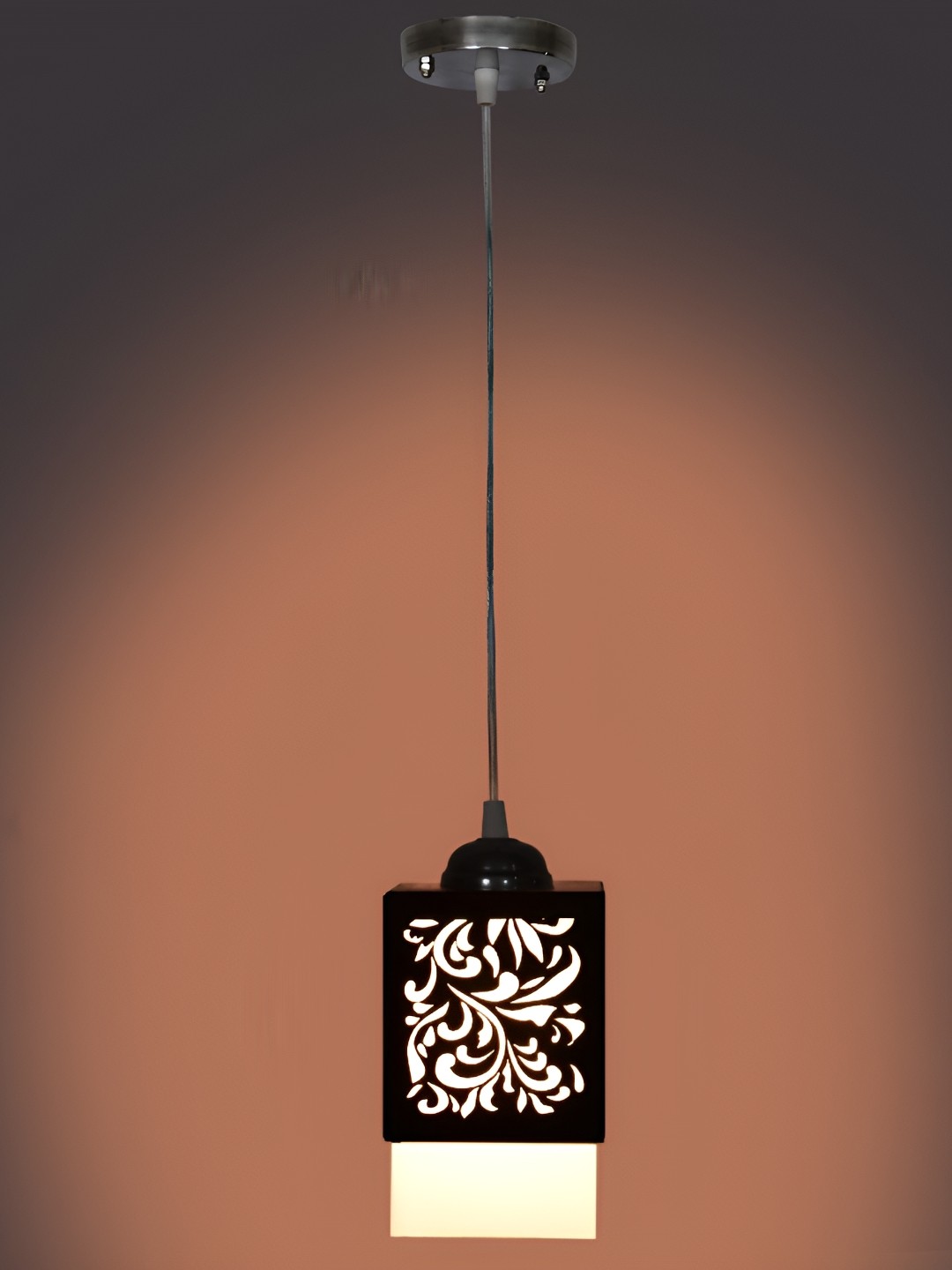 

1ST TIME Black 4 Pcs Textured Rectangle Contemporary Wooden Ceiling Lamp