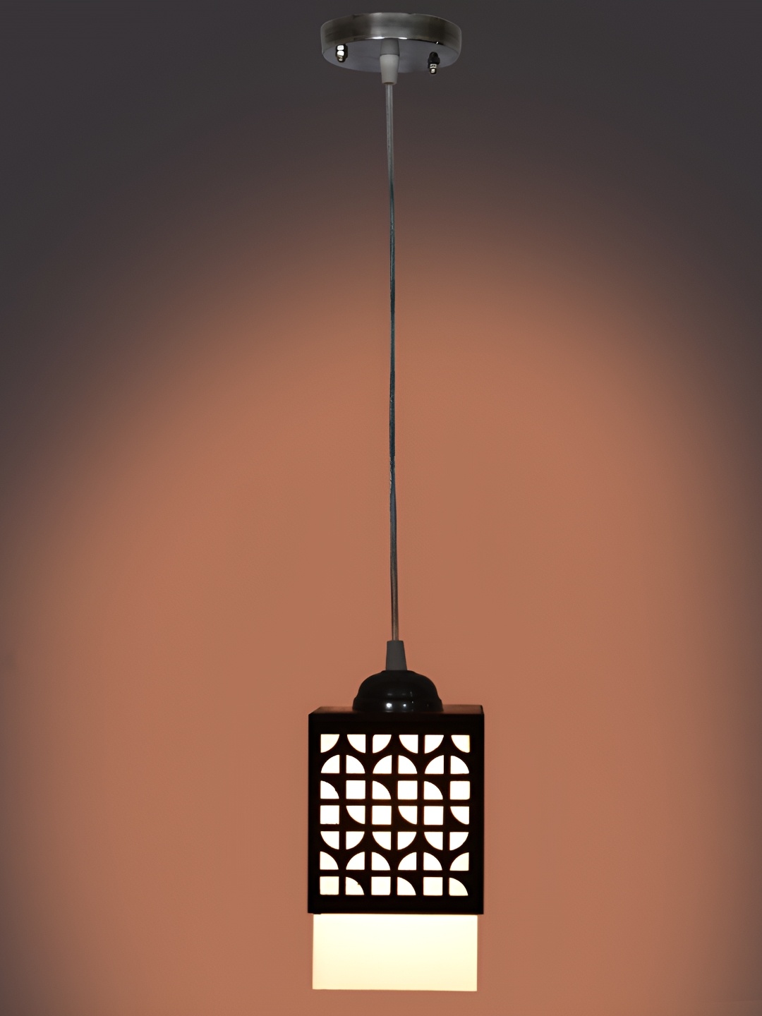 

1ST TIME Brown Textured Traditional Wooden Ceiling Lamp