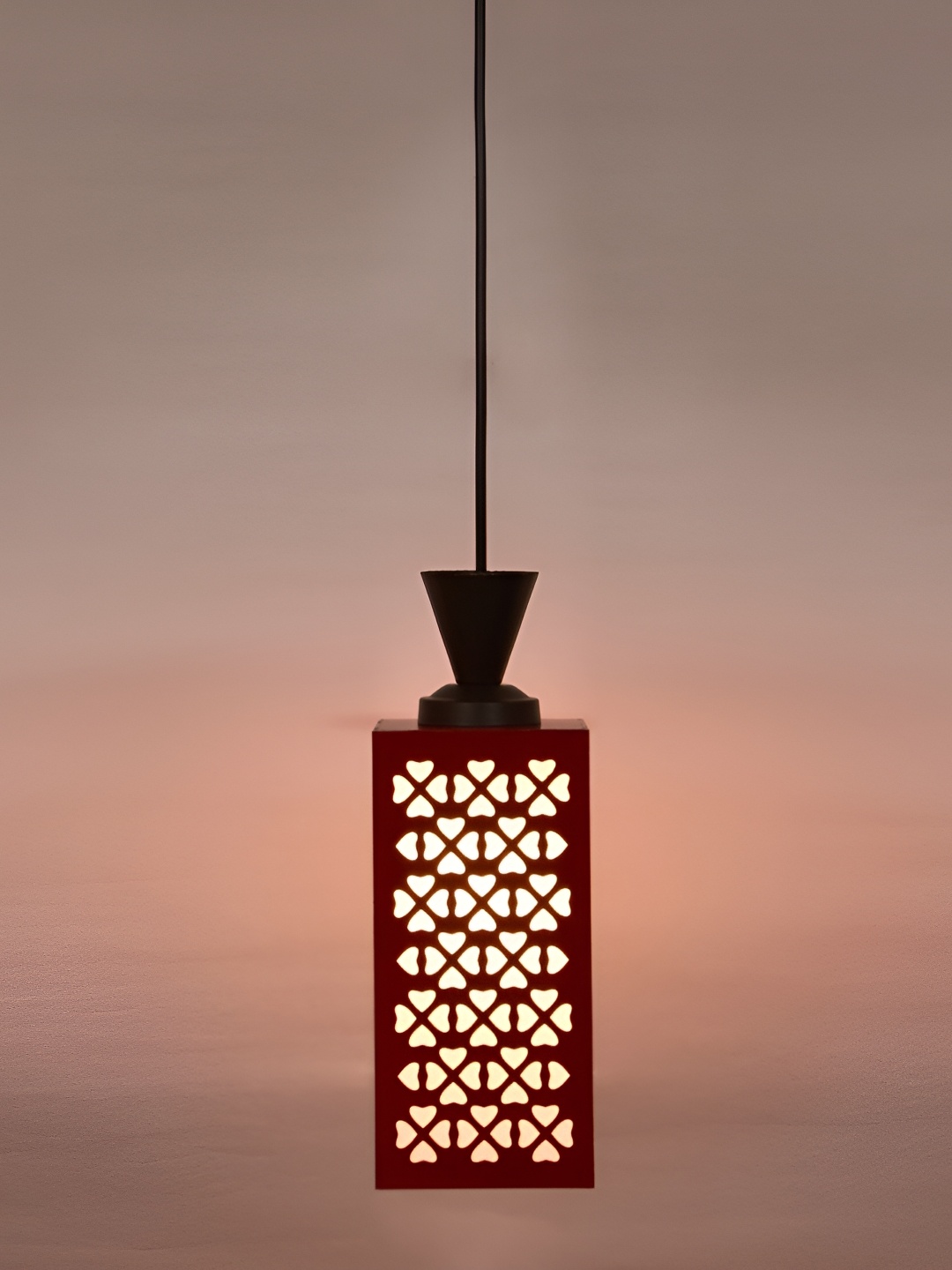 

1ST TIME Red & White Textured Traditional Ceiling Lamp