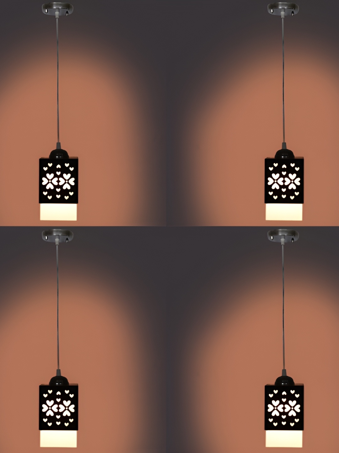 

1ST TIME Brown 4 Pieces Textured Wooden Contemporary Ceiling Lamp