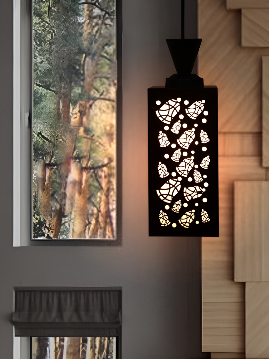 

1ST TIME Brown and White Textured Traditional Ceiling Lamp