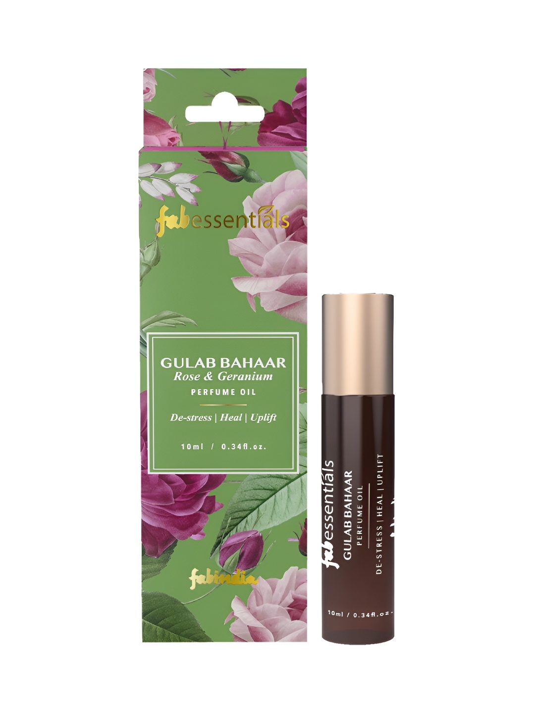 

Fabindia Fabessentials Gulaab Bahaar Rose & Geranium Perfume Oil - 10ml, Transparent