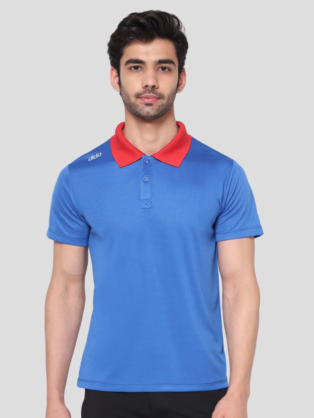 

DIDA Regular Fit Short Sleeves Polo Collar Dri-FIT T-shirt, Blue