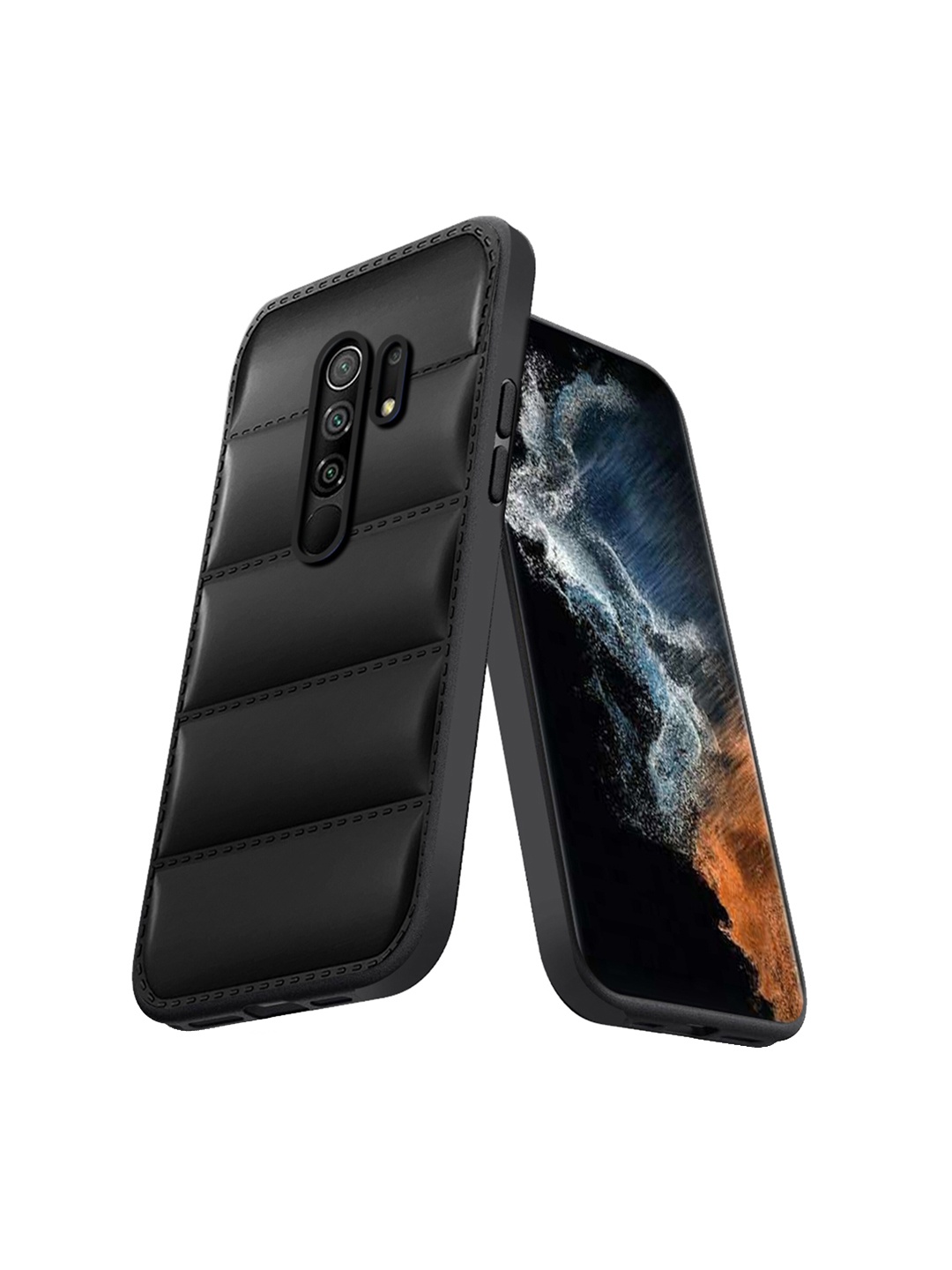 

Karwan Puffer Edition Redmi 9 Prime Back Case Mobile Accessories, Black