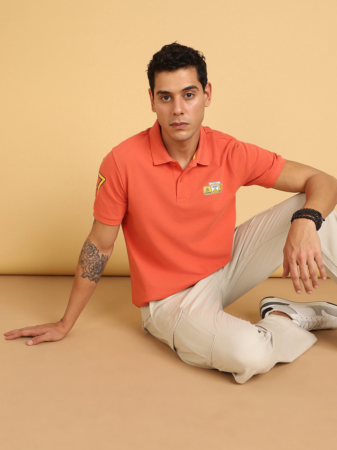 

Wrangler Polo Collar Cotton T-shirt, Orange