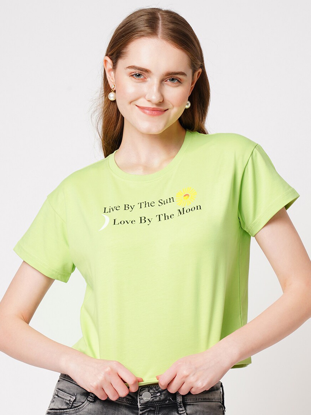 

Kraus Jeans Typography Printed Slim Fit T-shirt, Green