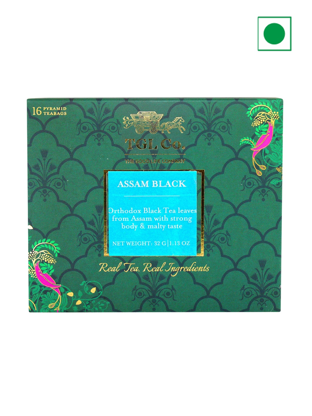 

TGL Co. Assam Black Tea Bags/ Loose Tea Leaf-16 Tea Bags, Blue