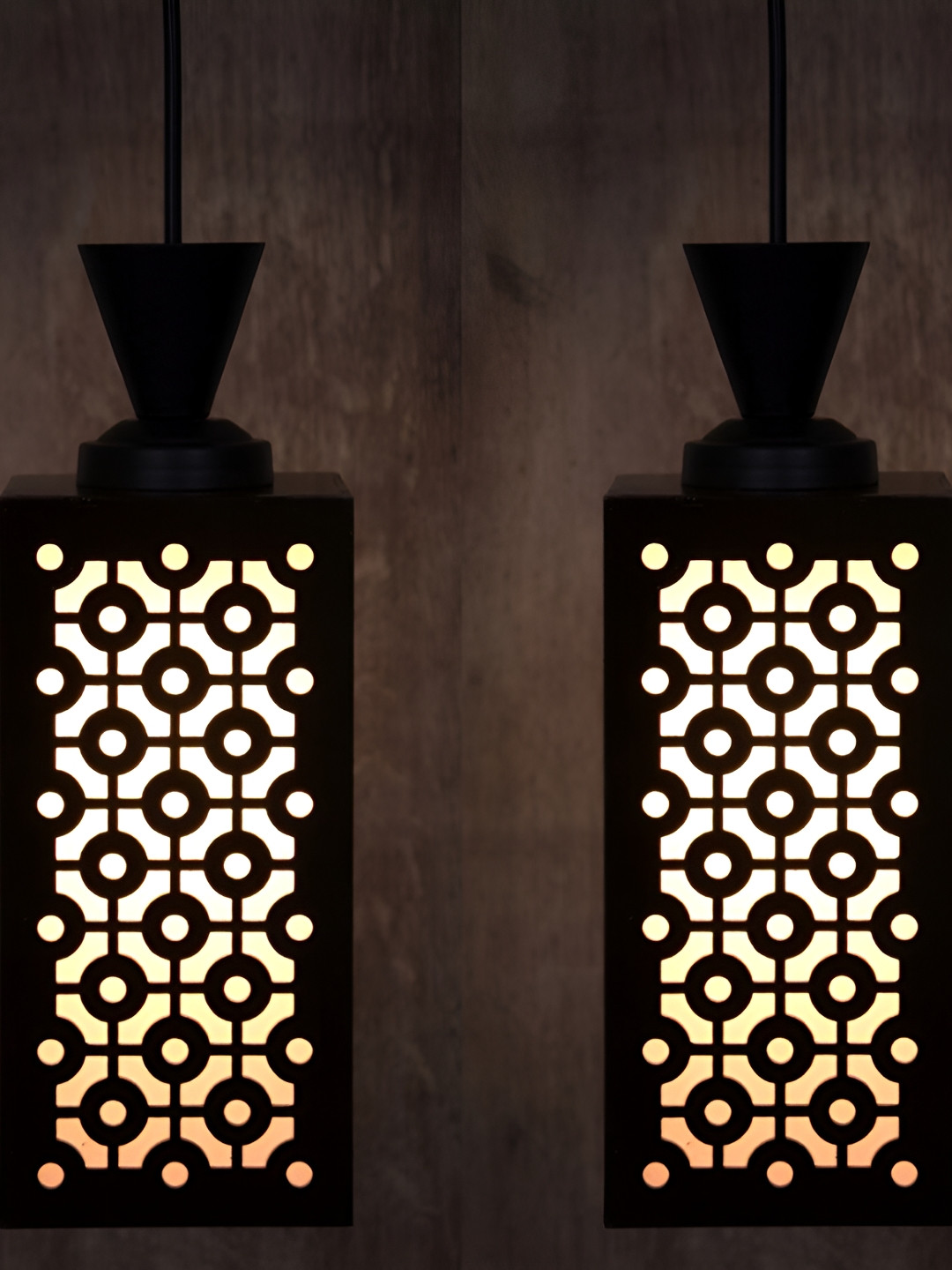 

1ST TIME Brown and White 2 Pieces Textured Traditional Ceiling Lamps