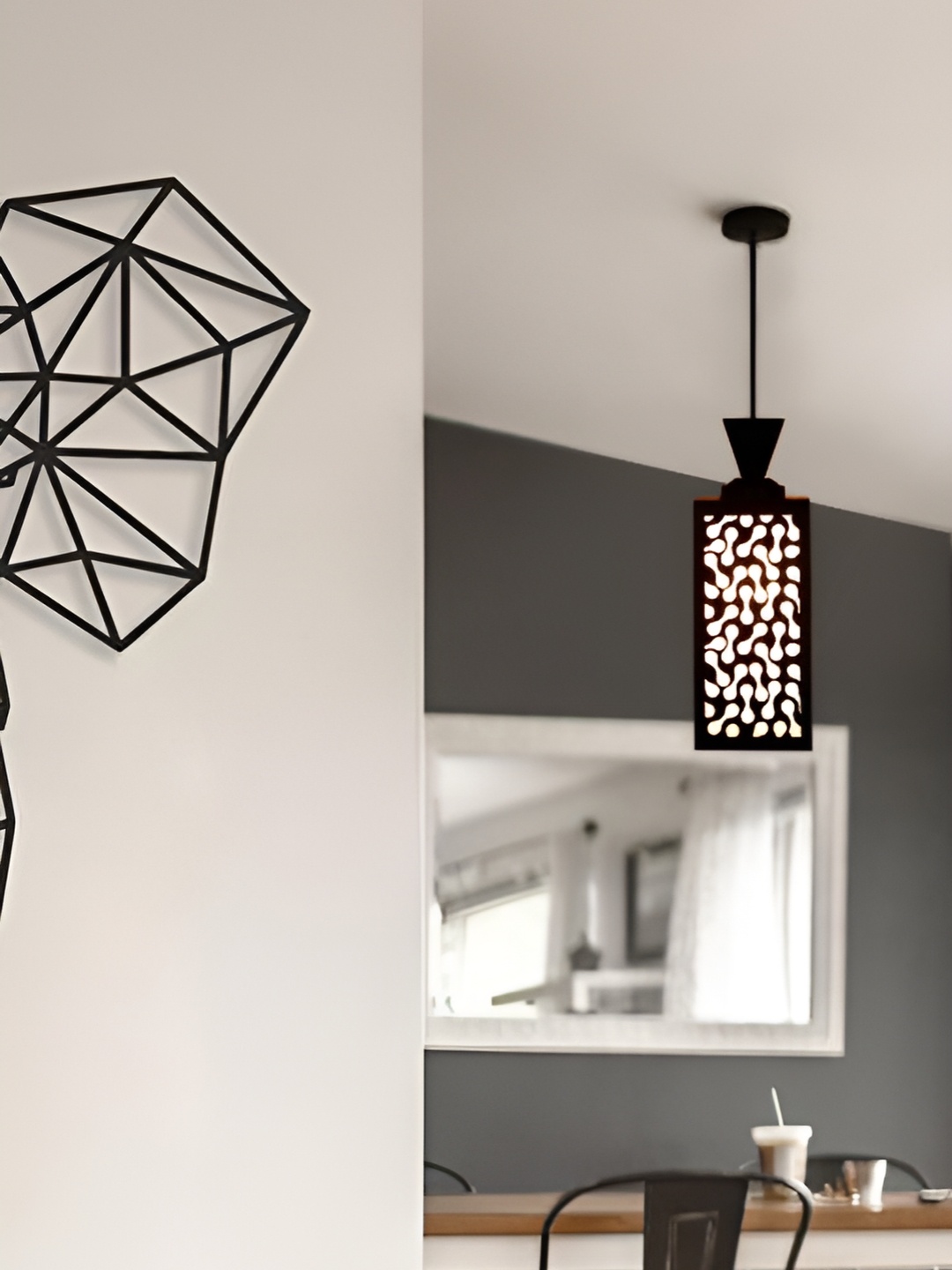 

1ST TIME Brown 2 Pieces Textured Traditional Ceiling Lamps