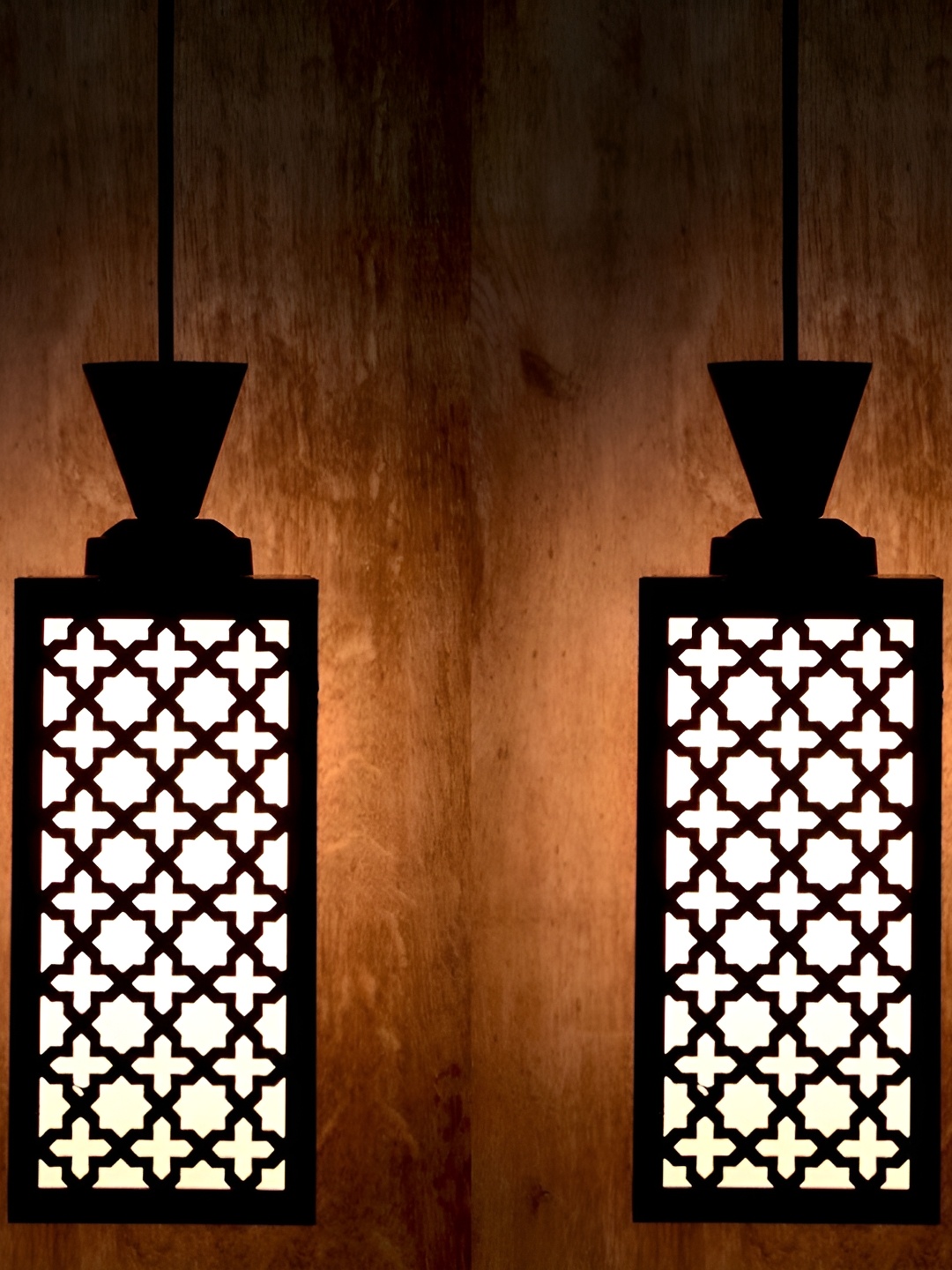 

1ST TIME Brown 2 Pieces Textured Traditional Ceiling Lamps