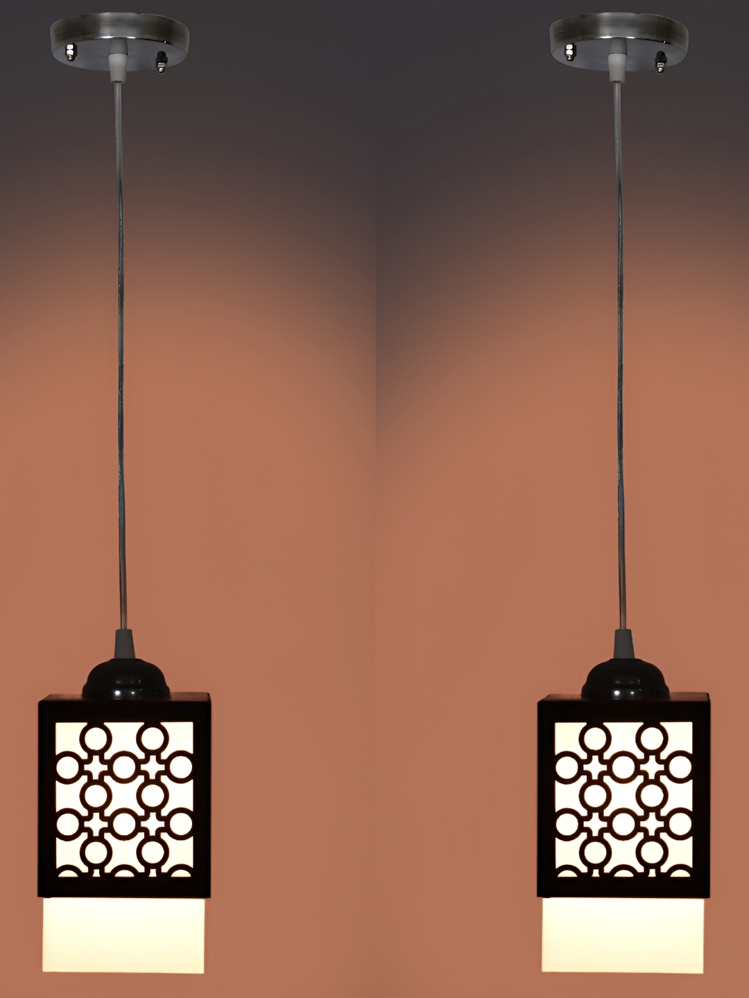 

1ST TIME Black 2 Pieces Textured Traditional Ceiling Lamp