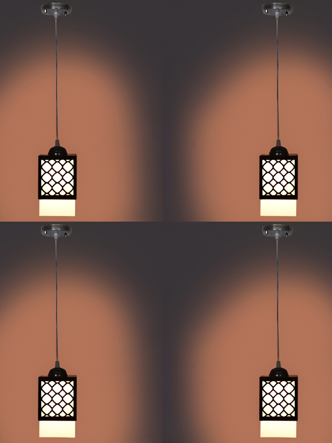 

1ST TIME Brown 4 Pieces Textured Traditional Ceiling Lamps